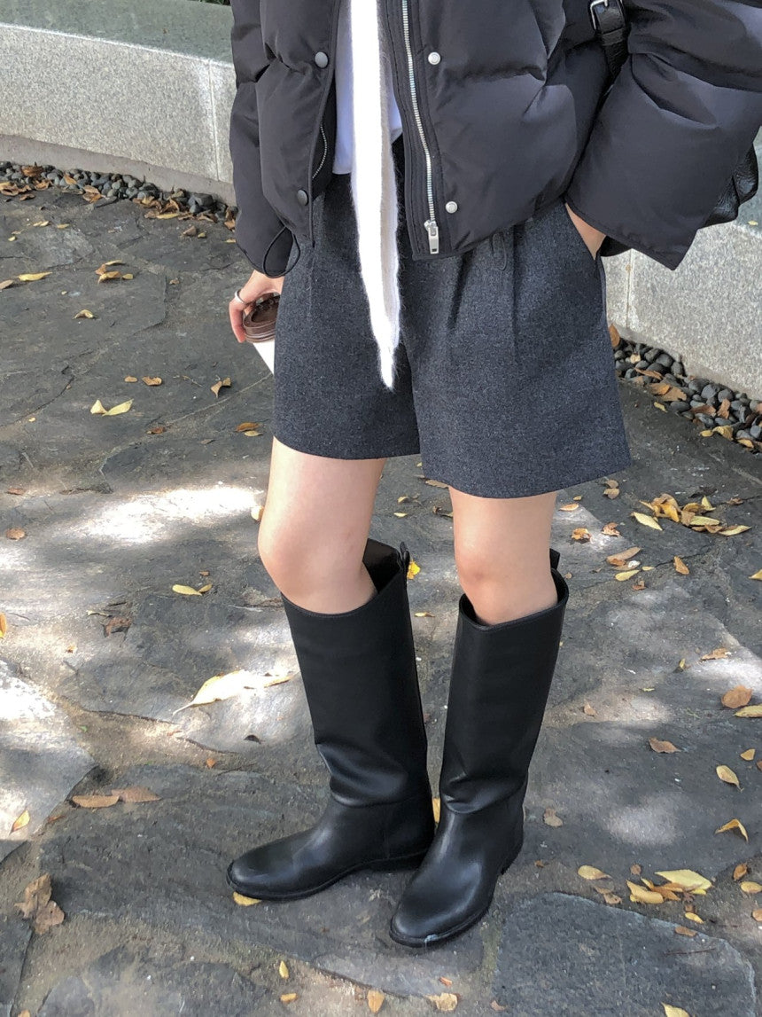 Eloy wool half pants-2col