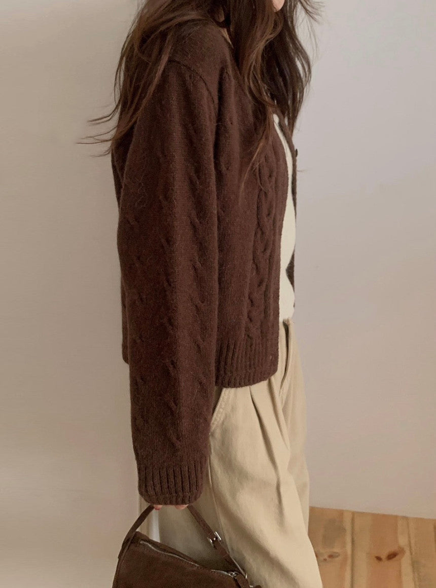 running baby alpaca cardigan-4col