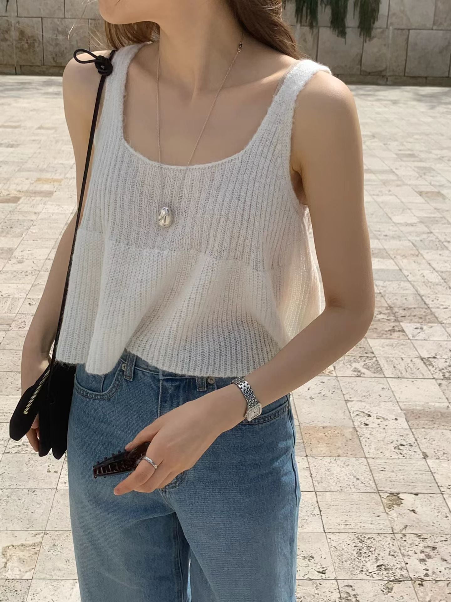 Ounce more knit bustier-2col