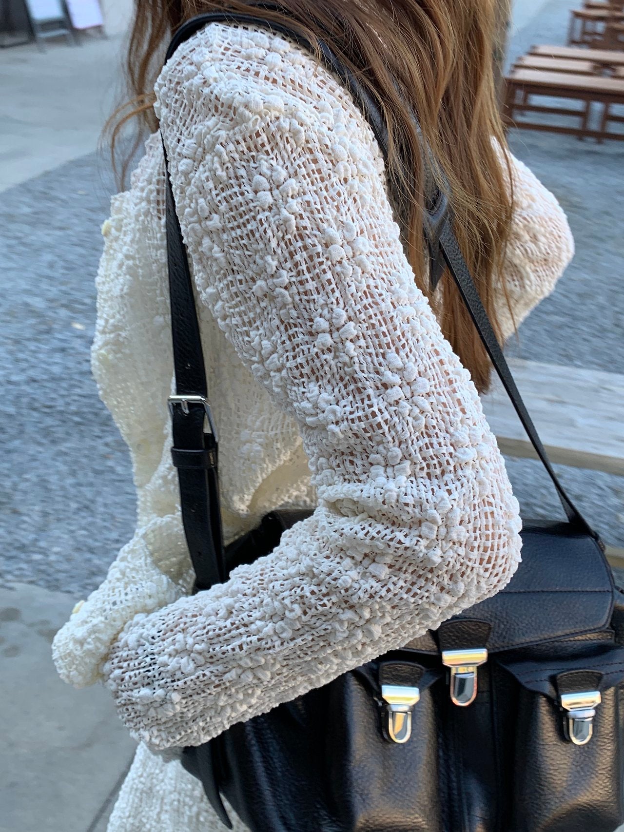 Flora textured cardigan