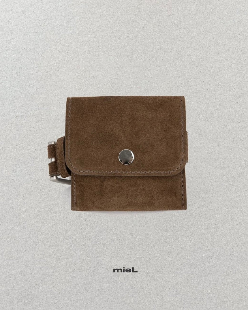 real suede belt bag-2col