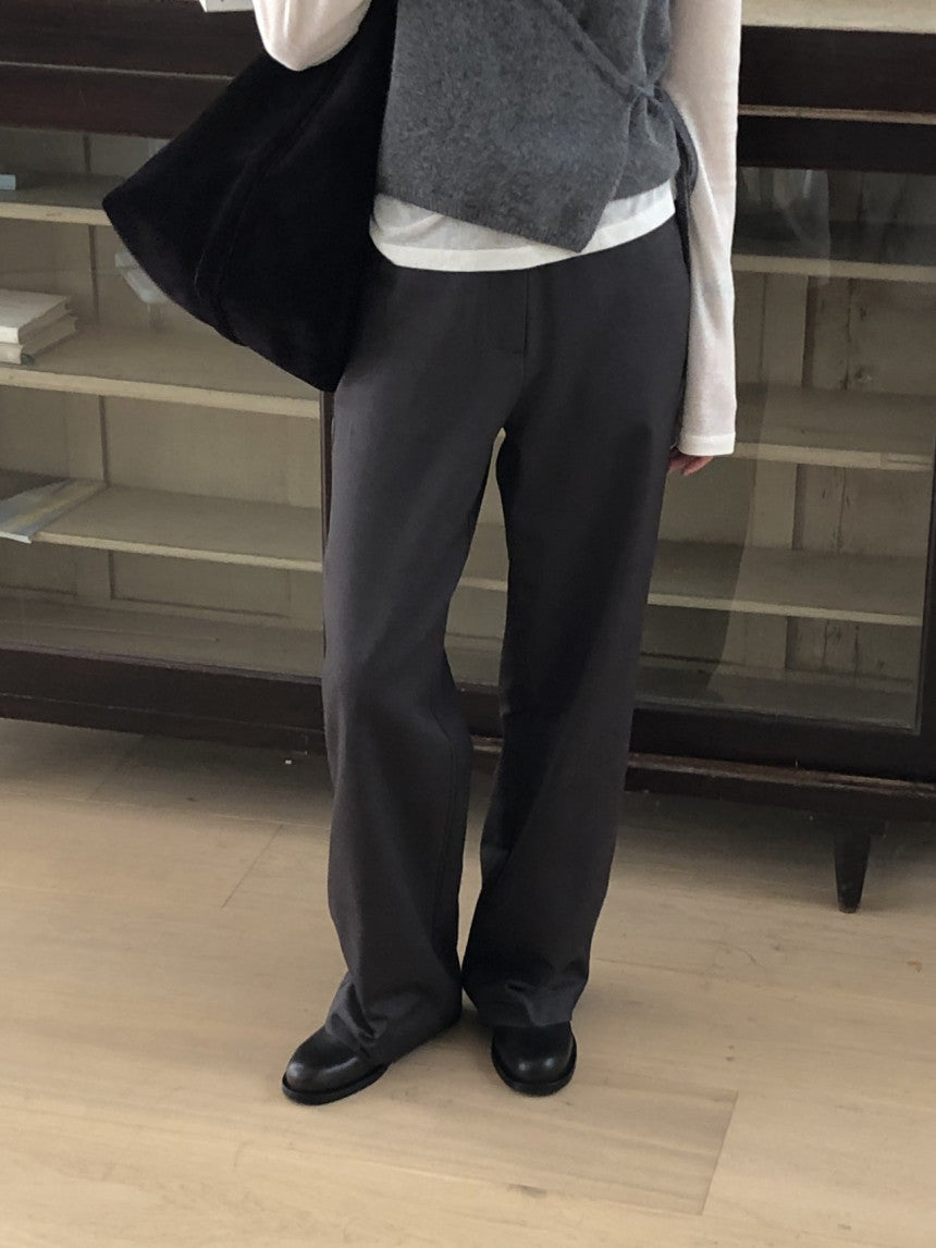 Beline brushed rayon cotton pants-2col