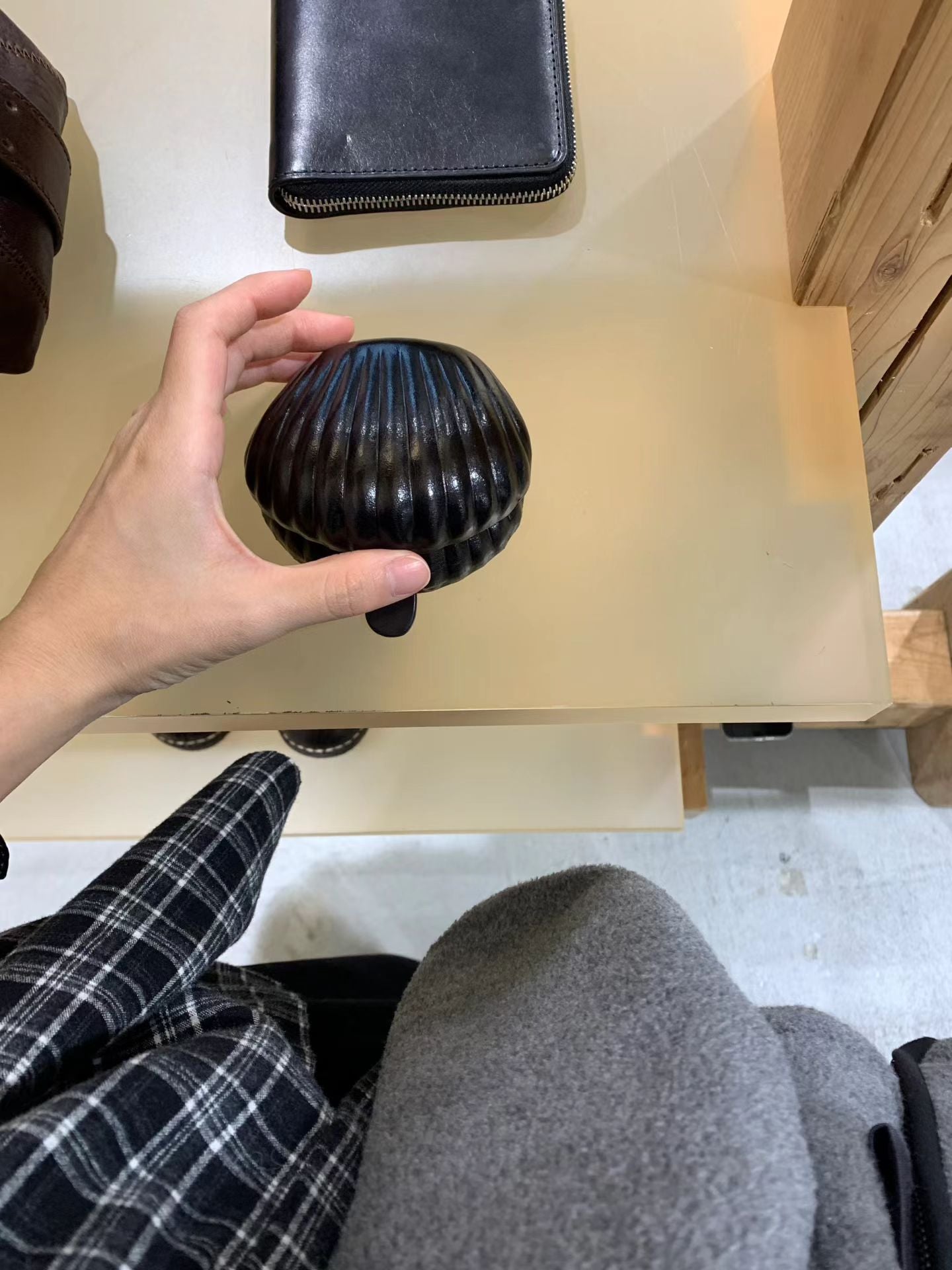 Ounce liden check shirt-2col