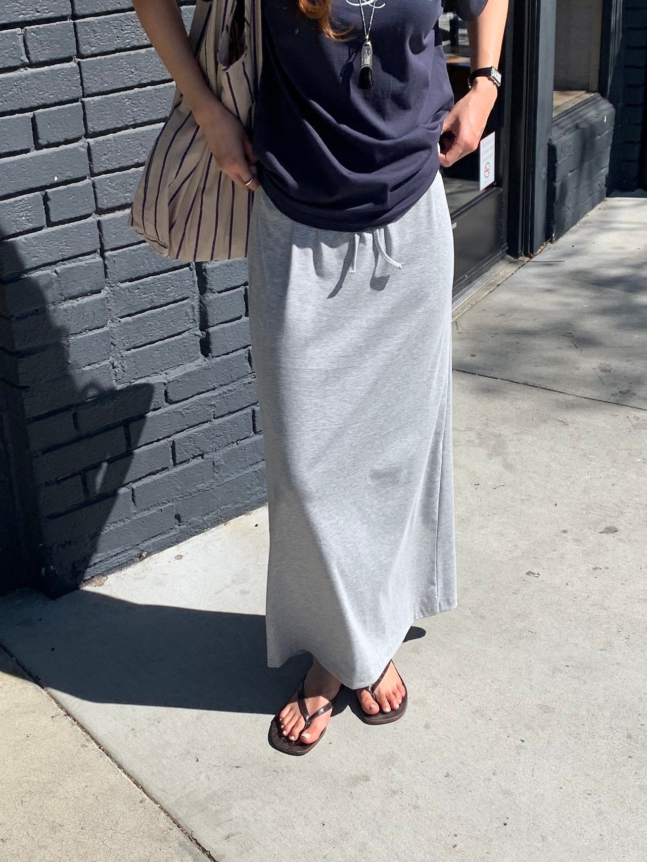 Rive jersey long skirt-4col