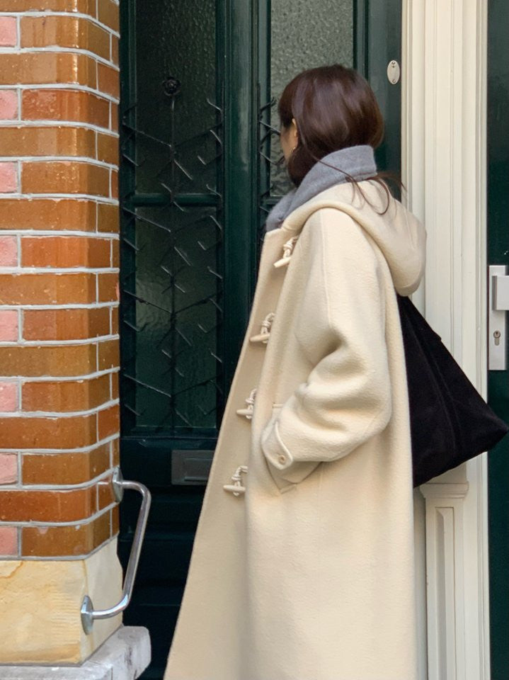 Barnet hood duffle handmade coat-2col