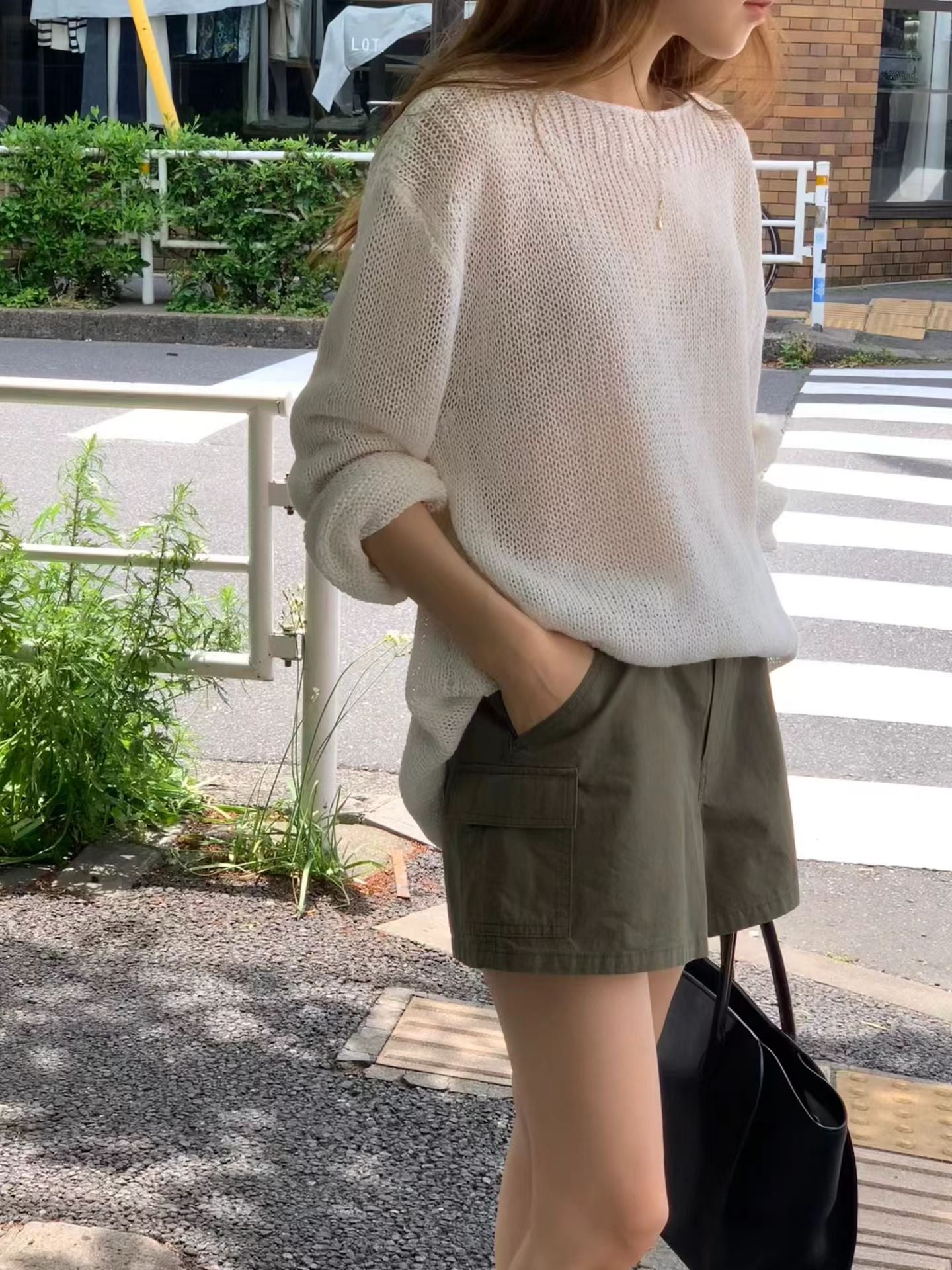 Ounce loose boat neck knit