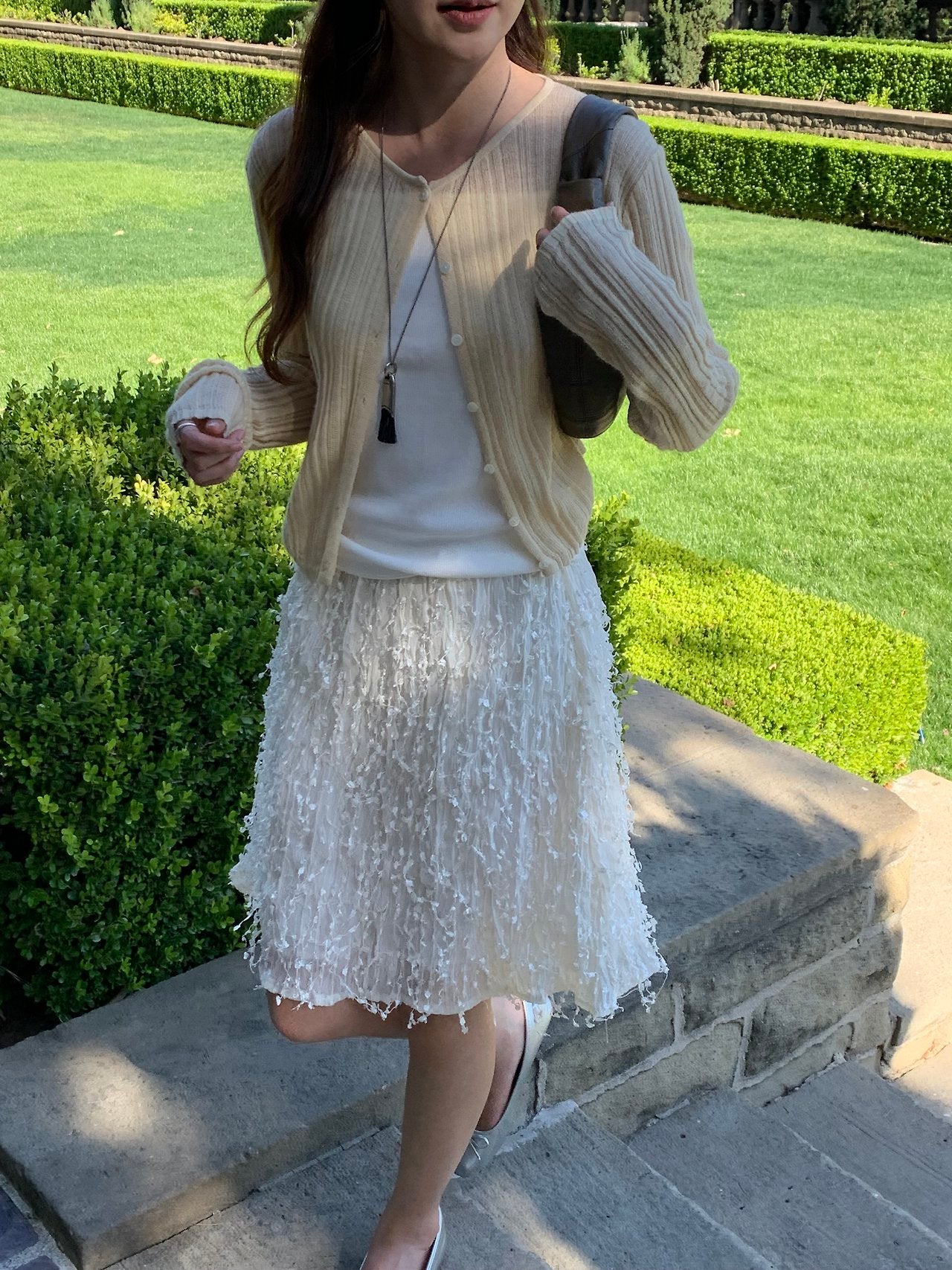 Novella alpaca round cardigan-4col