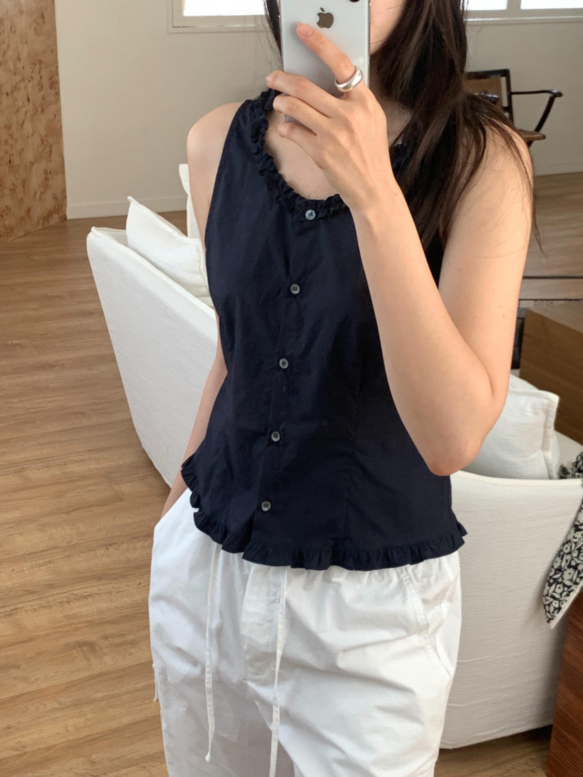 frill sleeveless-3col