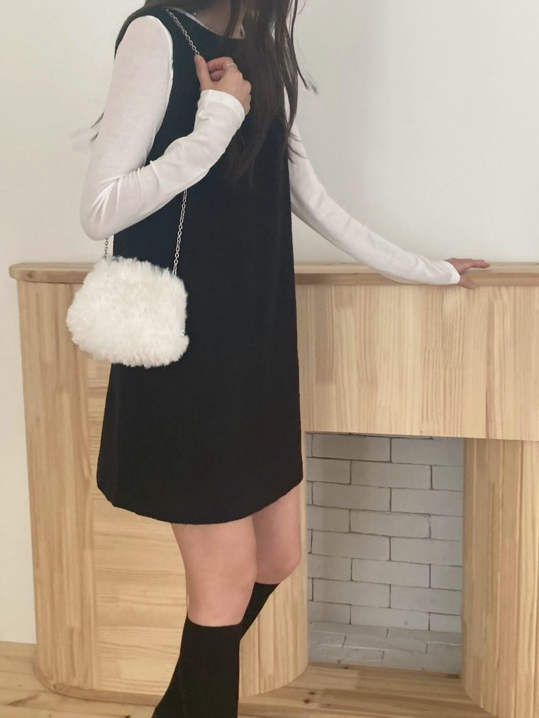 Wool boucle onepiece-2col