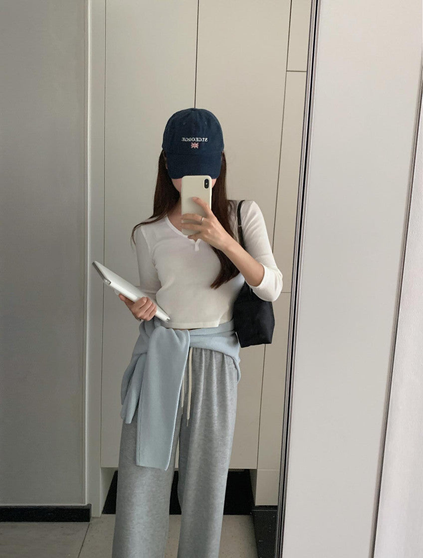 liter lounge air staight pants-3col