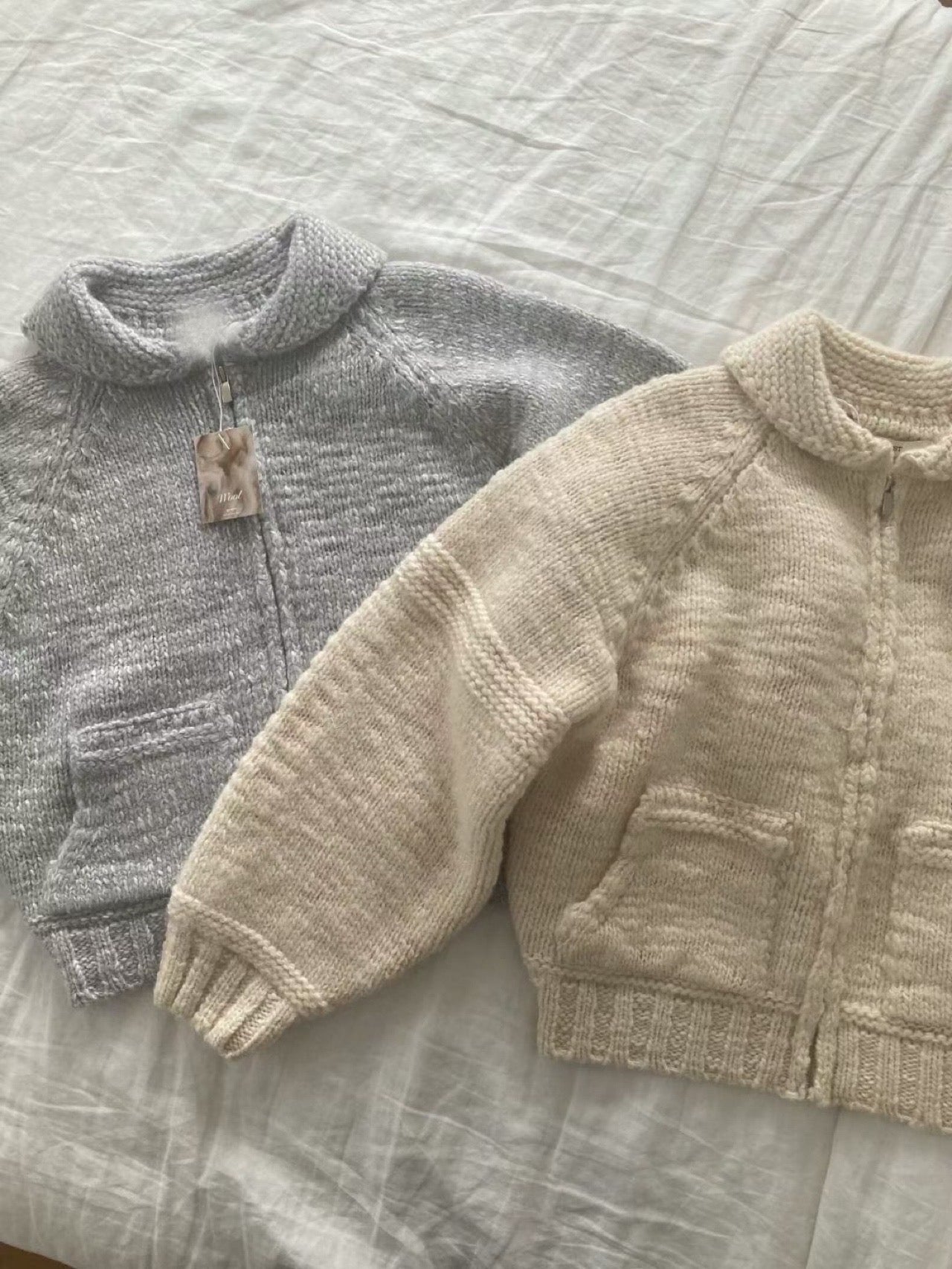 Wool collar zip up CD-2col