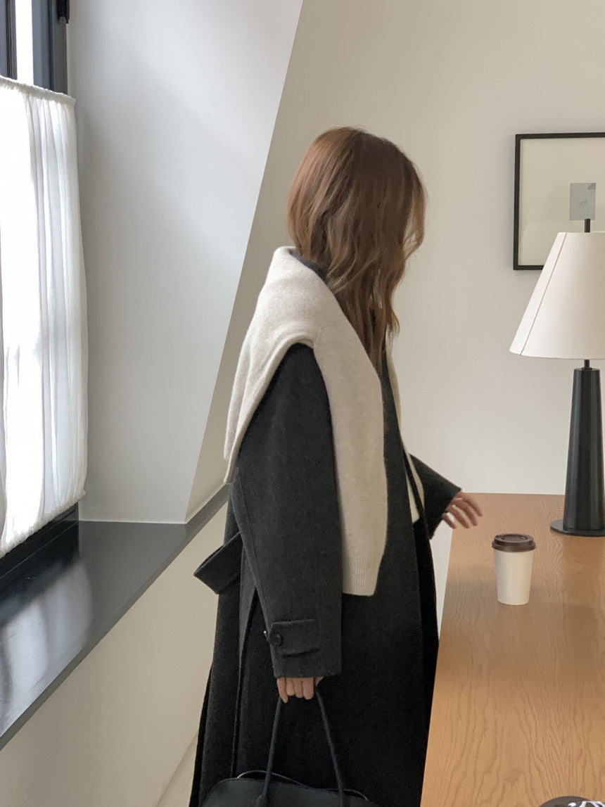 Serin shetland hadmade coat-2col