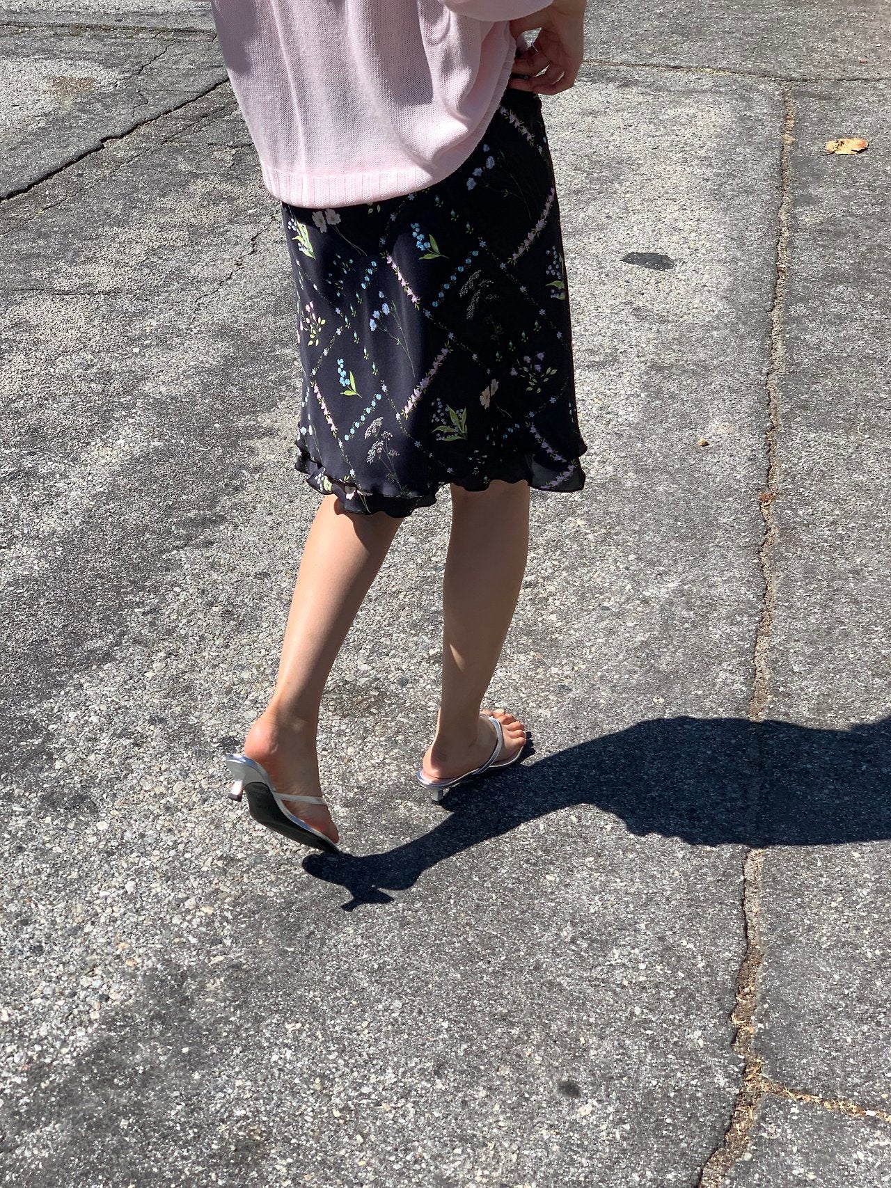 Err floral frill midi skirt-2col