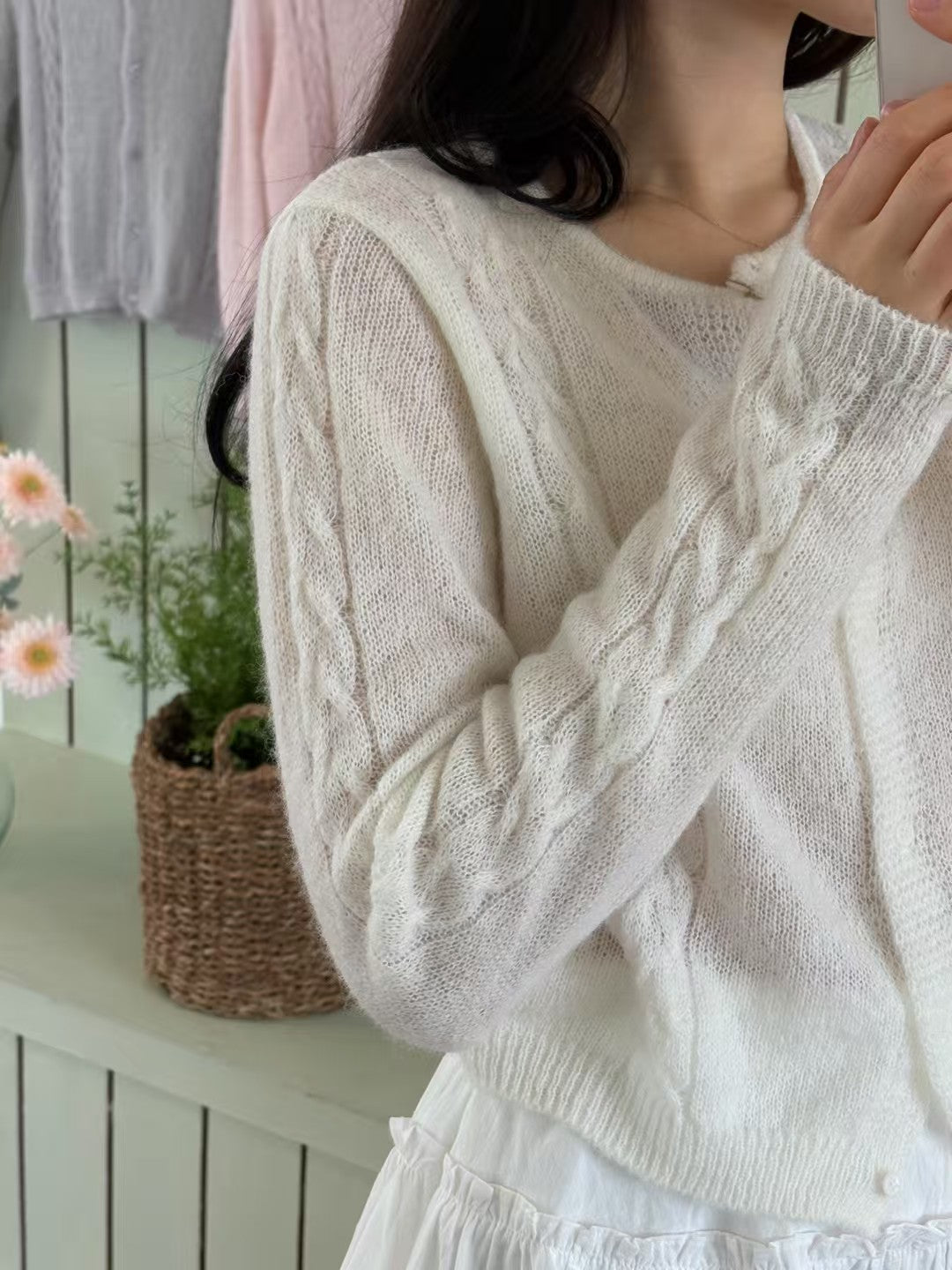 Kitty alpaca twisted cardigan-3col