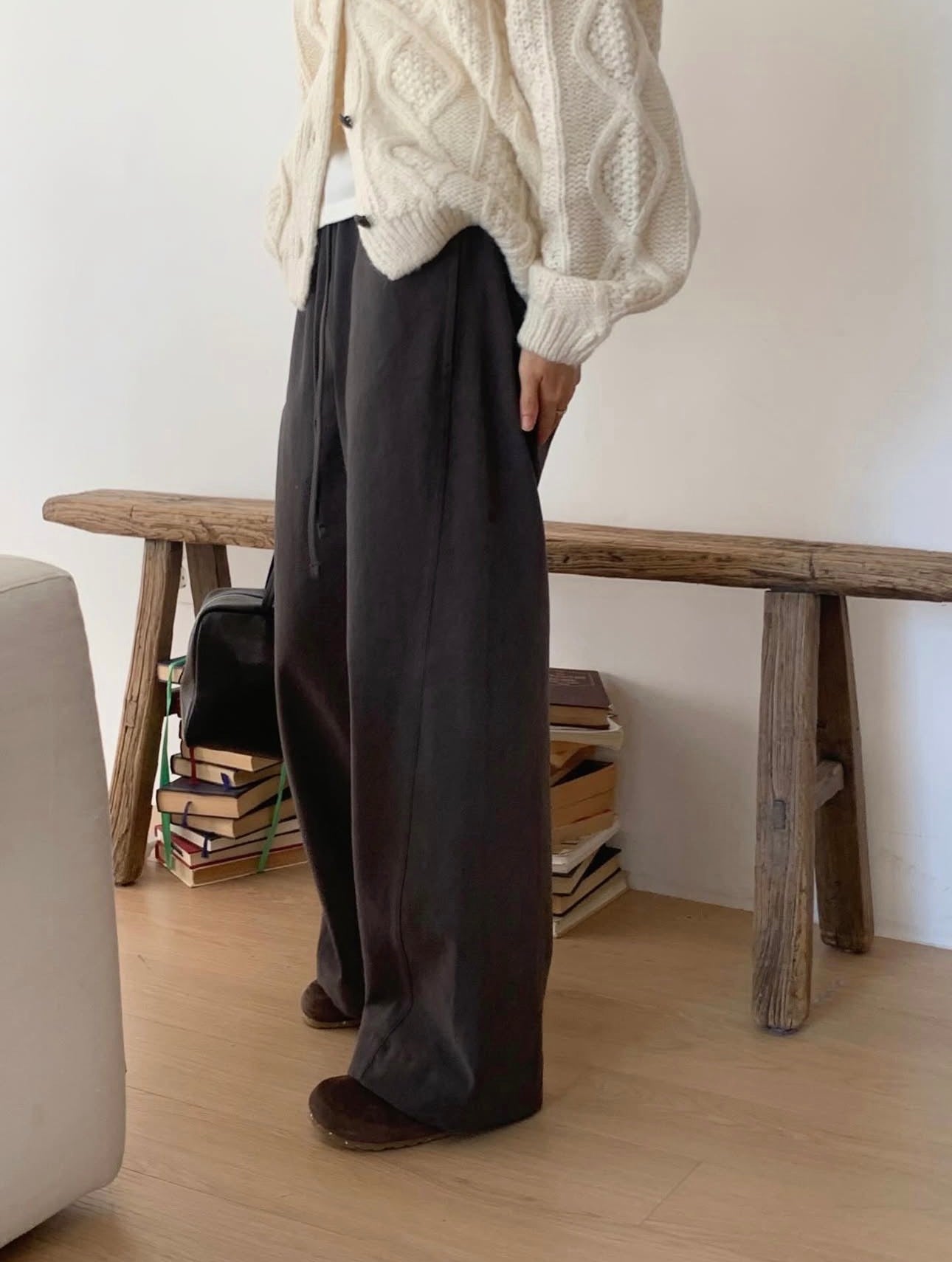 liter dover peach gimo bandding pants-2col