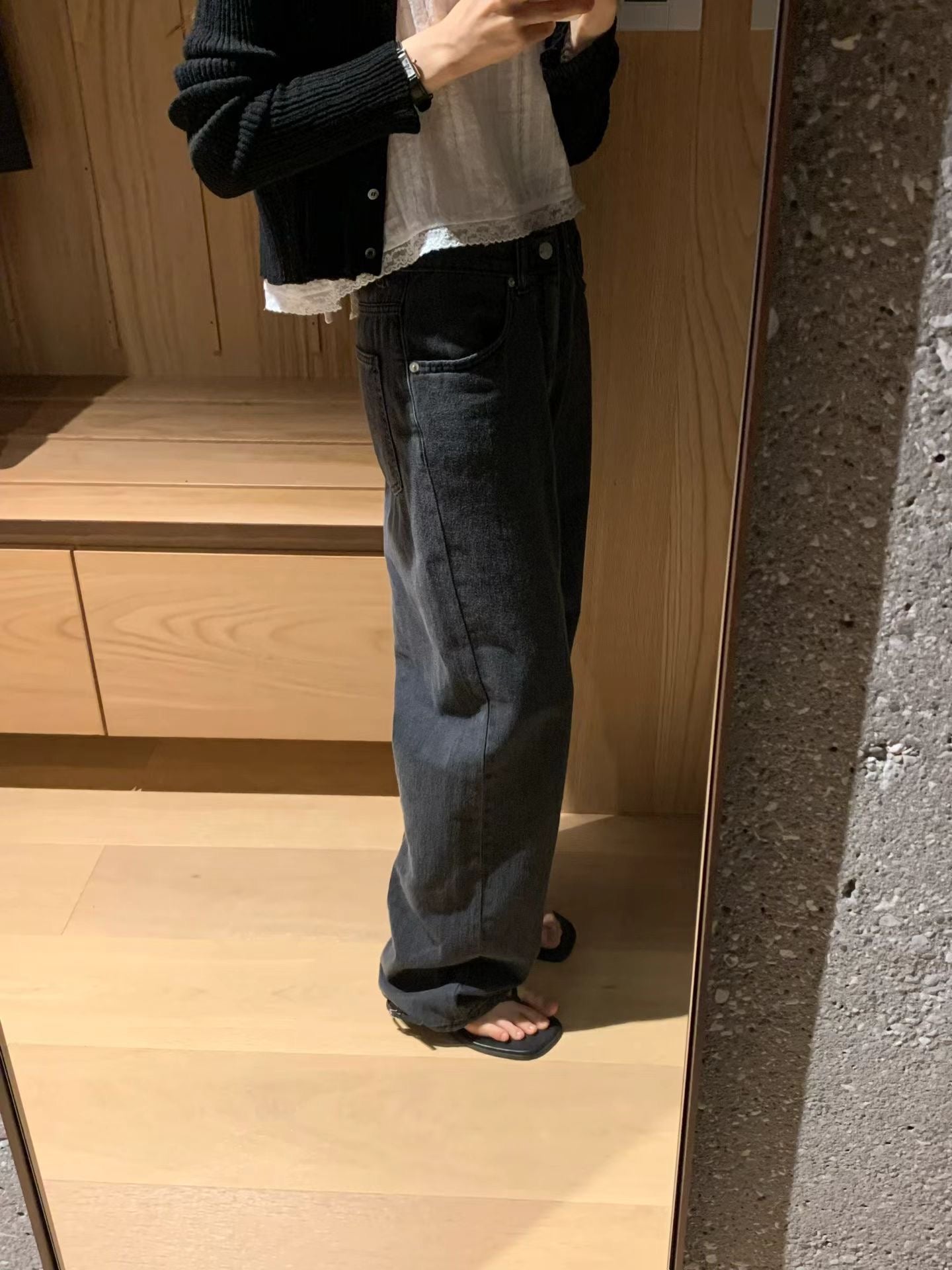 Ounce summer black washing denim