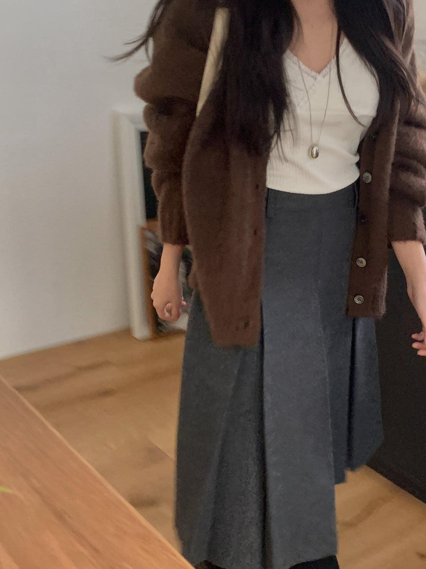 new inder wool skirt-2col