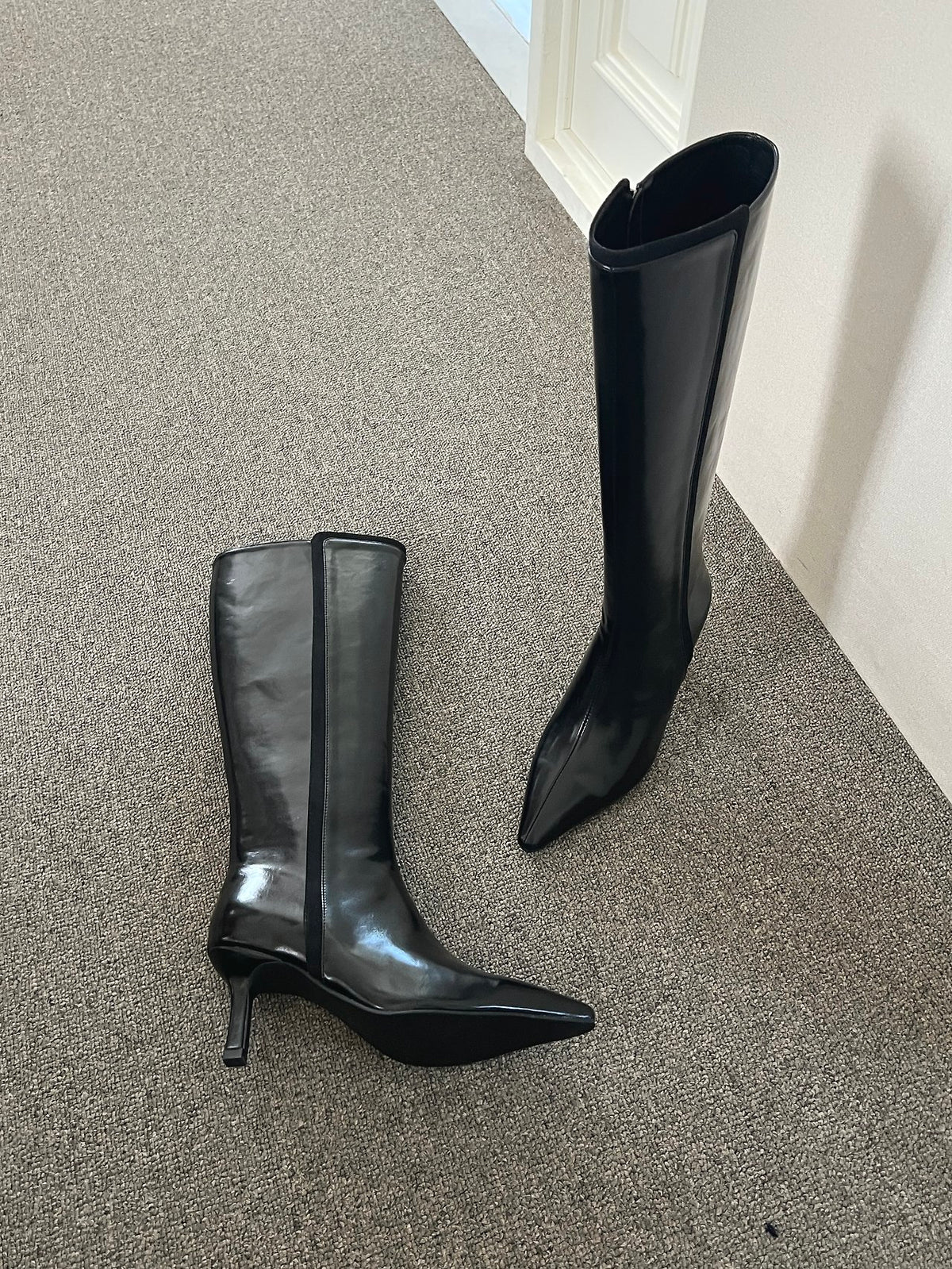 Binding Suede point 7cm Boots-2col