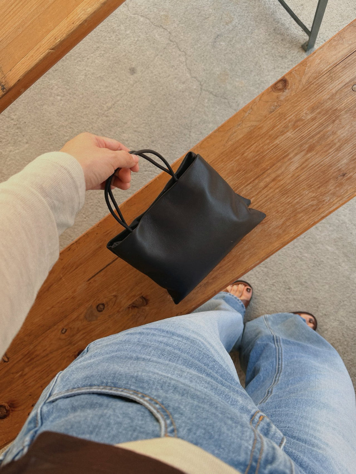 Lamb leather laptop bag