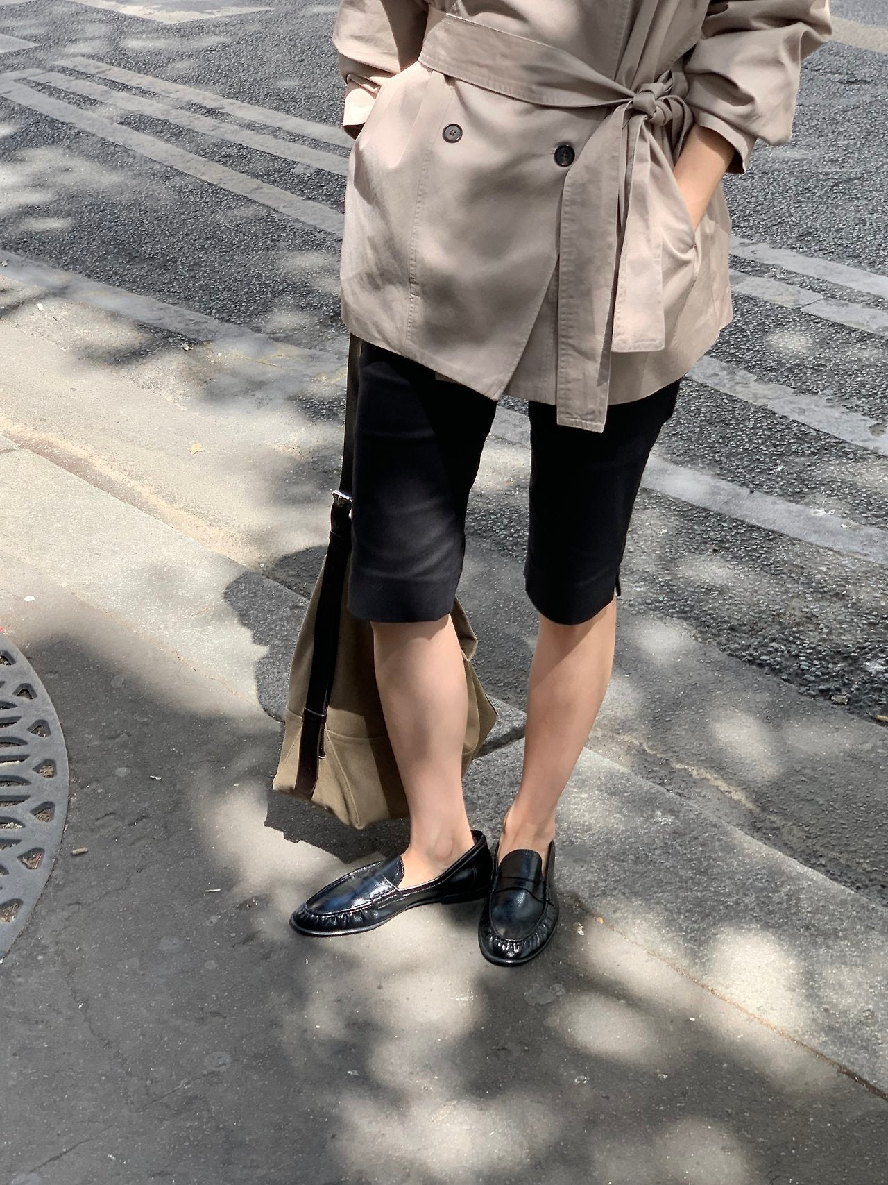 Maren washing half trench jacket-2col