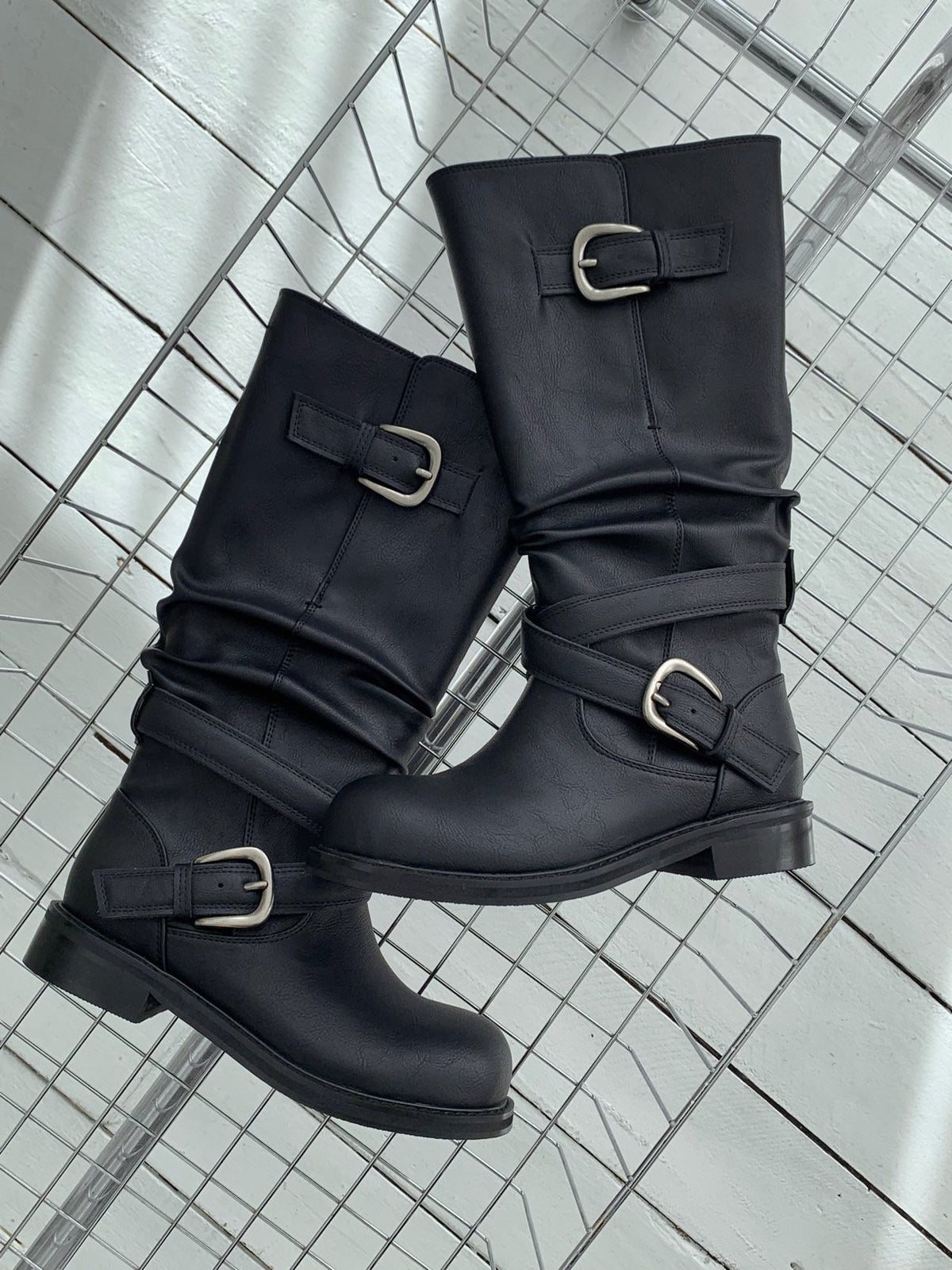 buckle fold-over boots-2col
