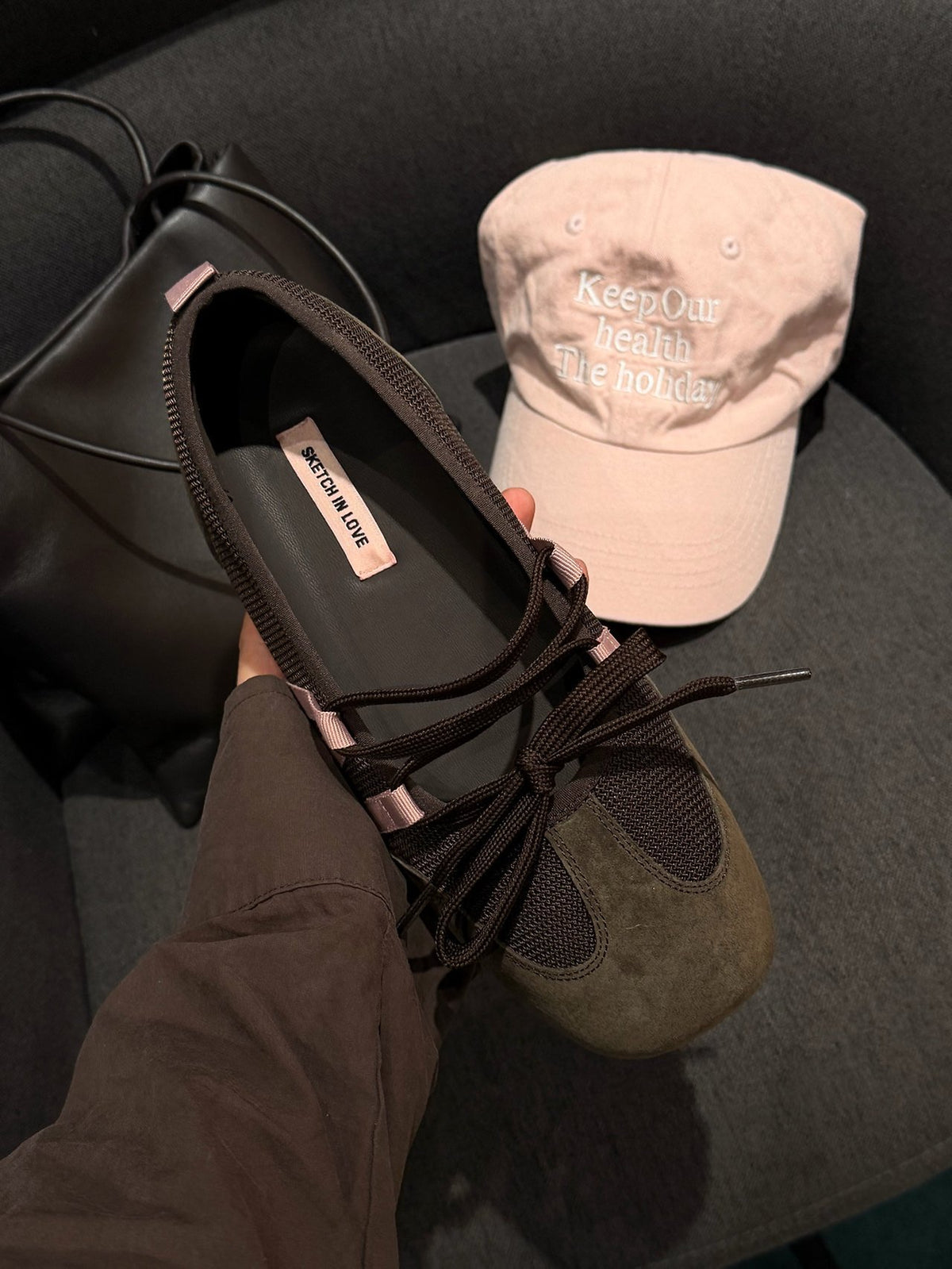 rose ribbon sneakers-2col