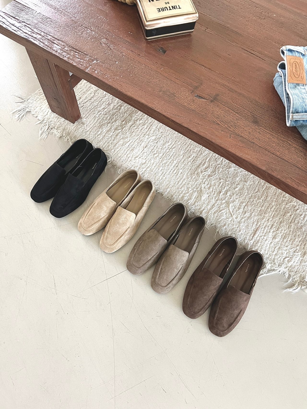 Suede soft loafers