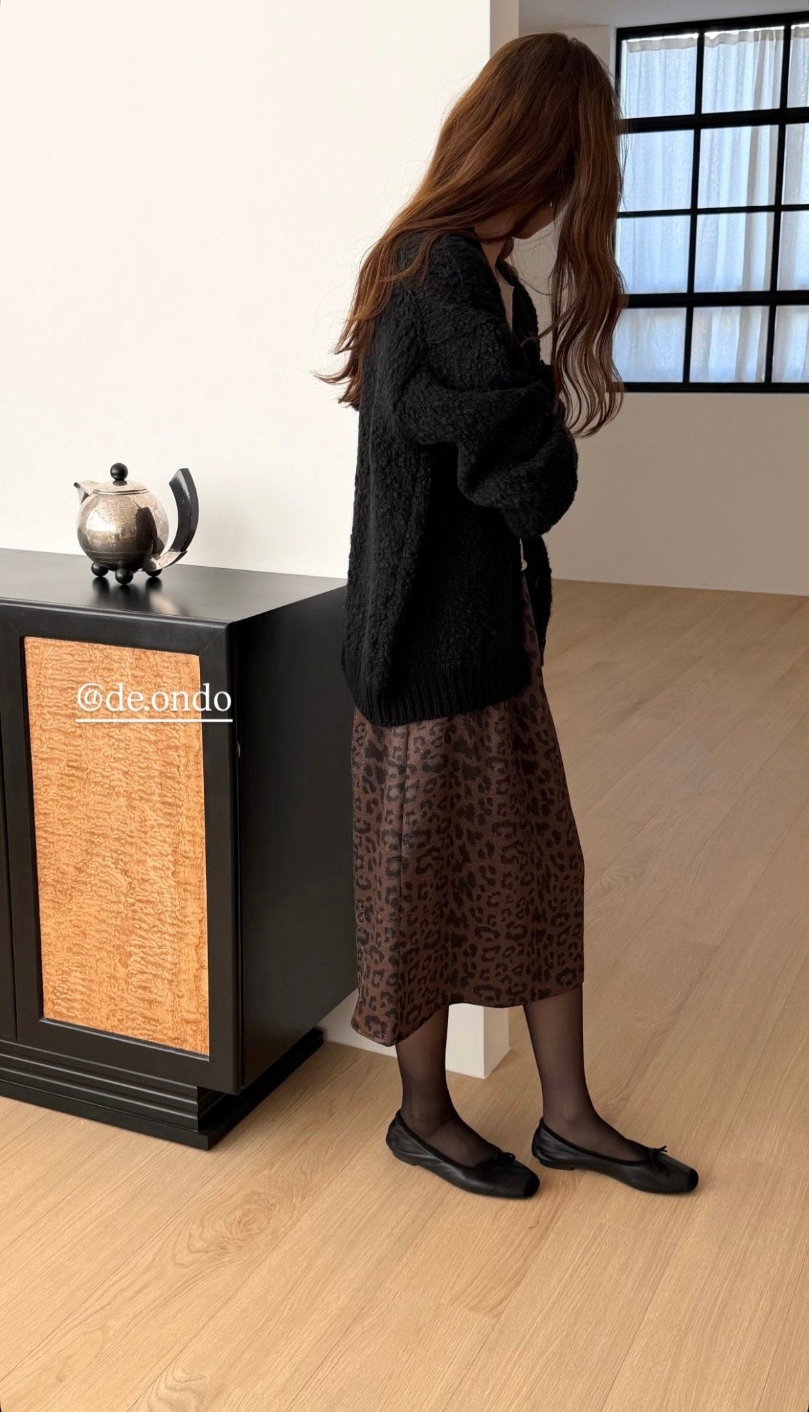 deondo leopard skirt-2col