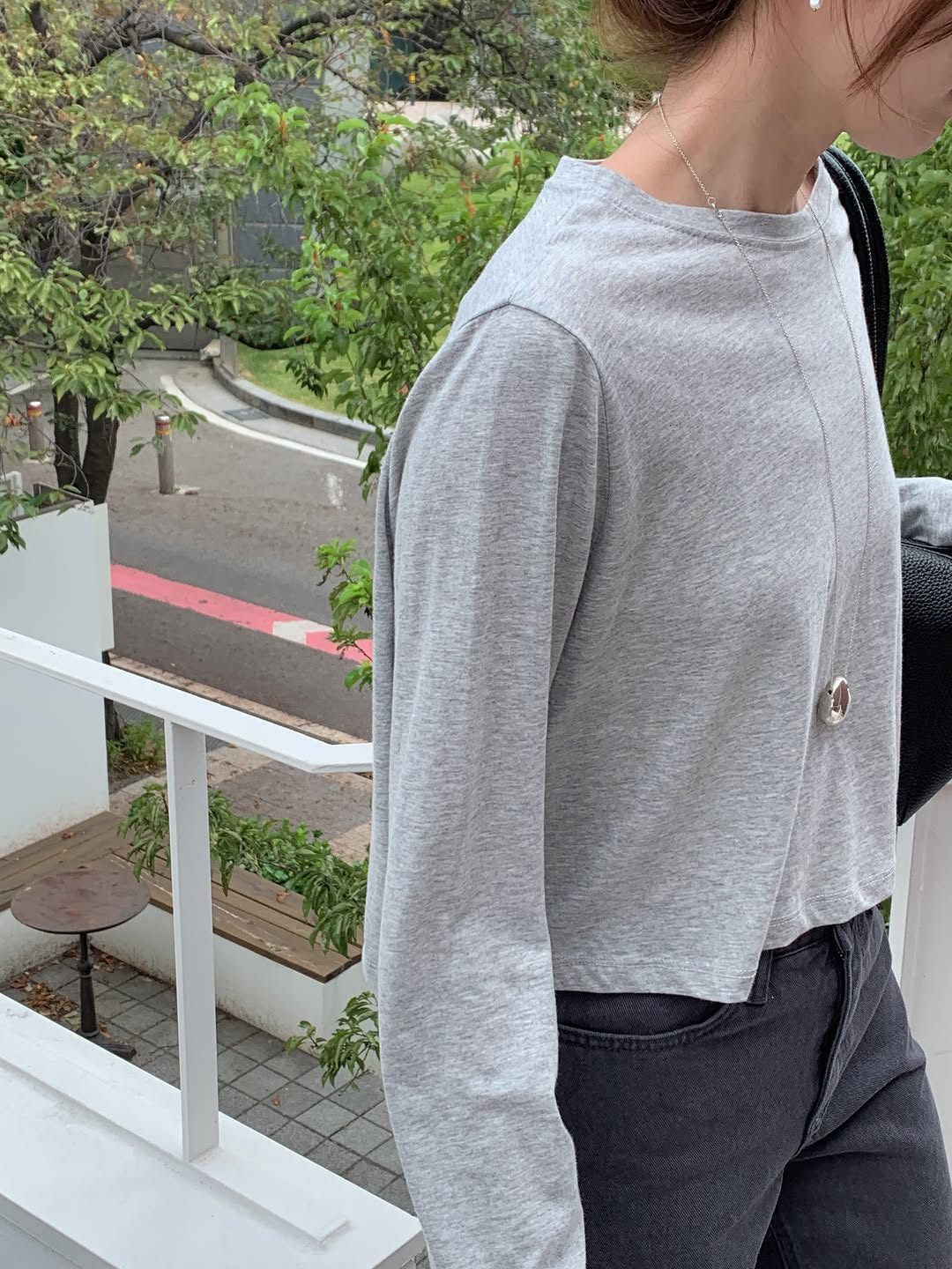 Adele soft modal crop T-3col