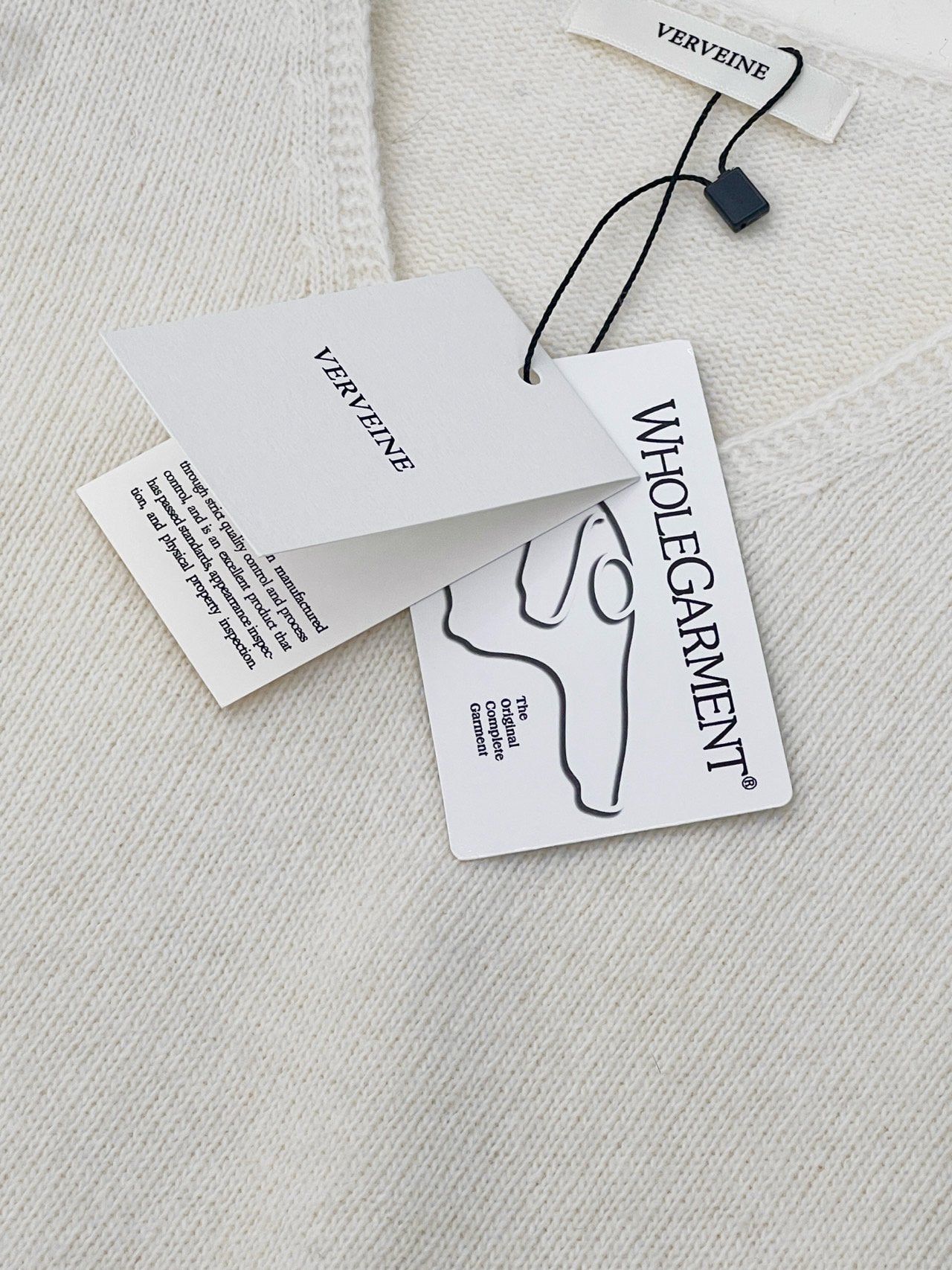 Hills fox wholegarment V-neck knit-3col