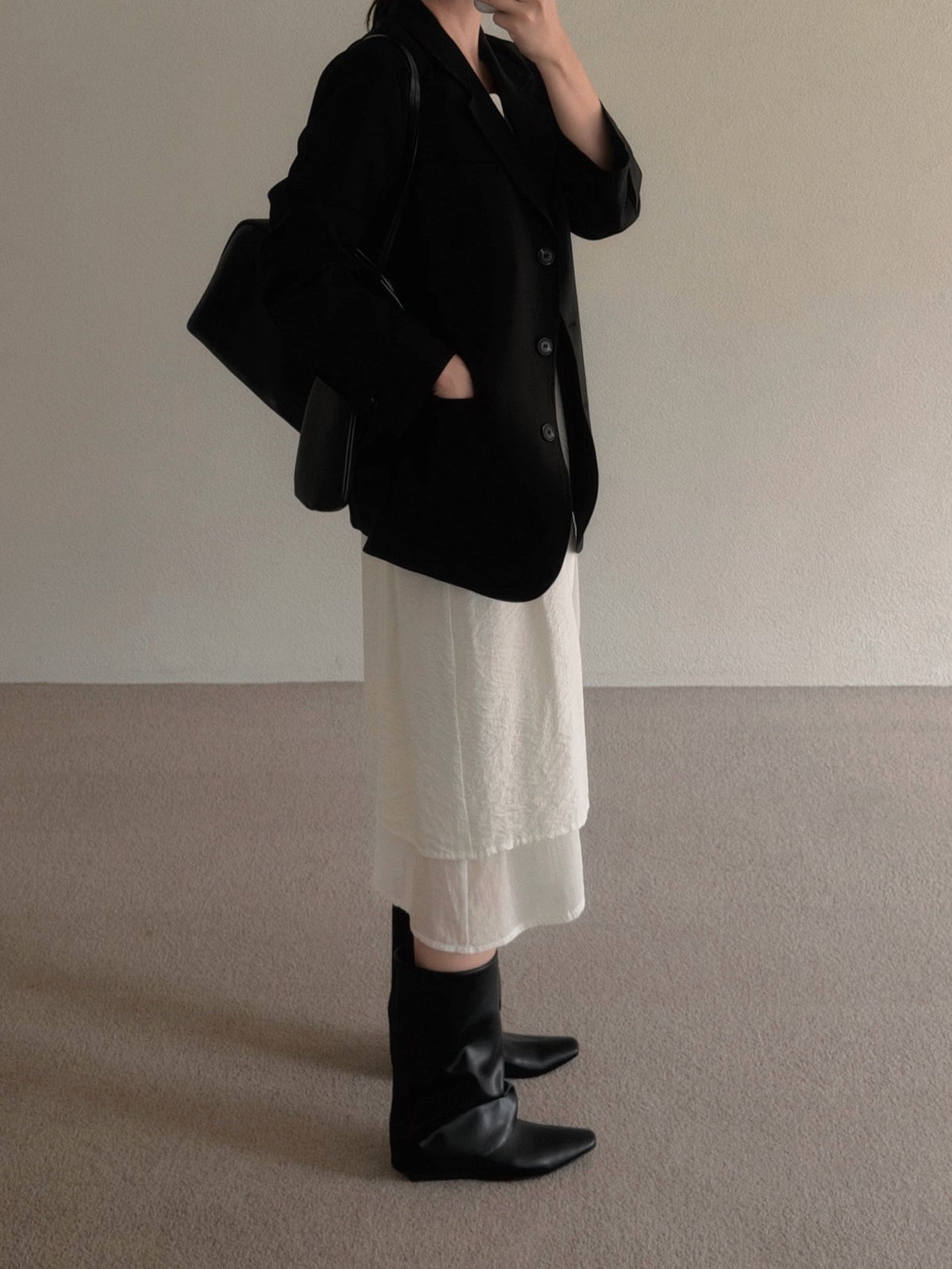 slouch wedge boots