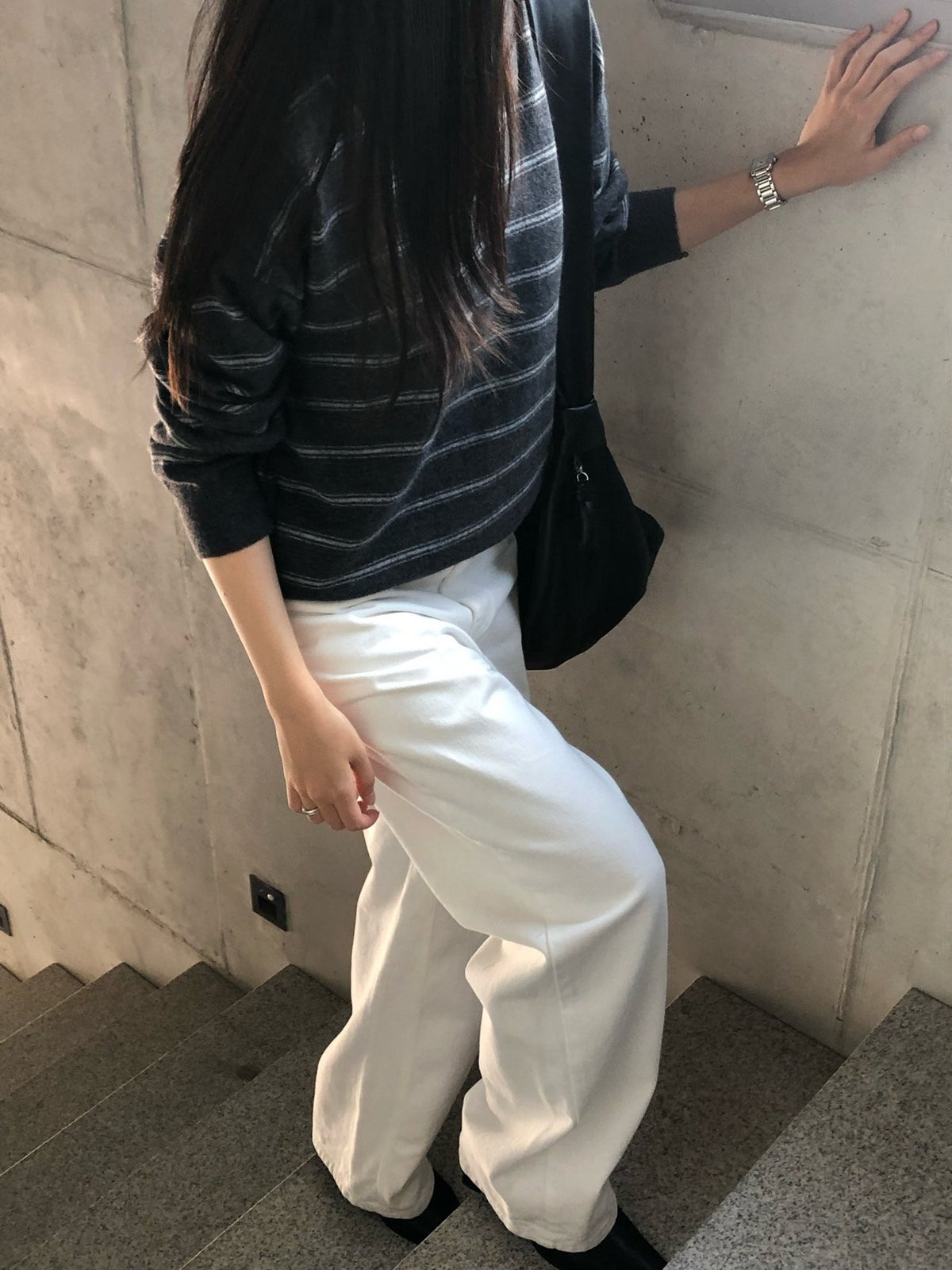 urban stripe knit-3col