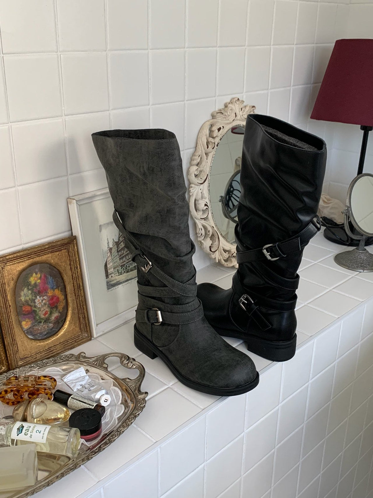 vintage belt boots-2col