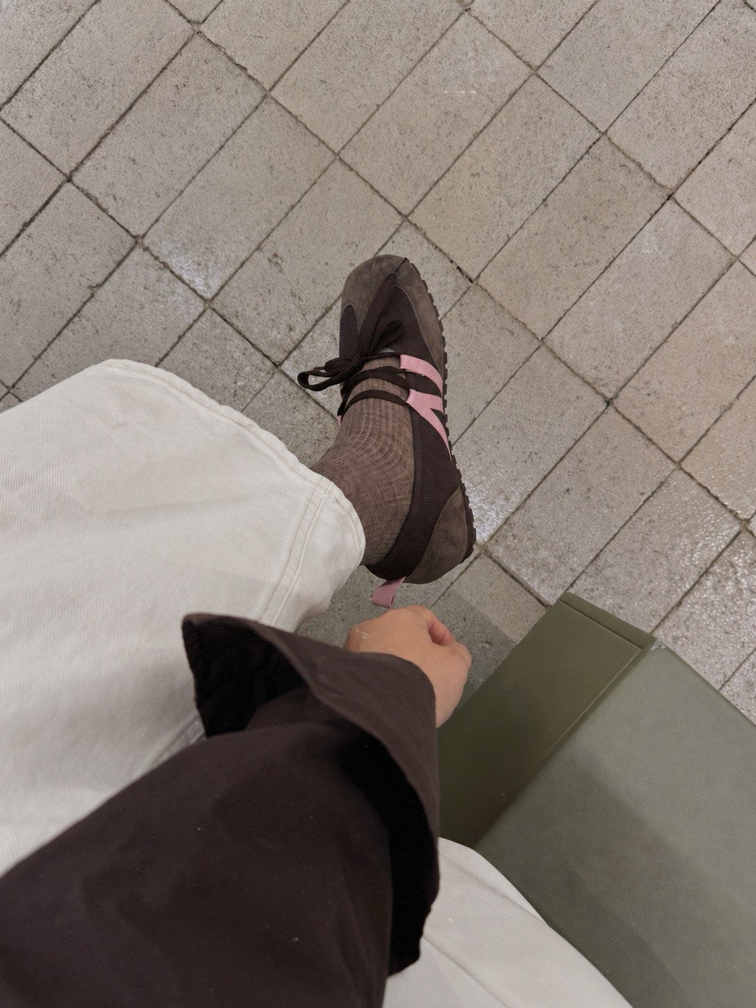 rose ribbon sneakers-2col