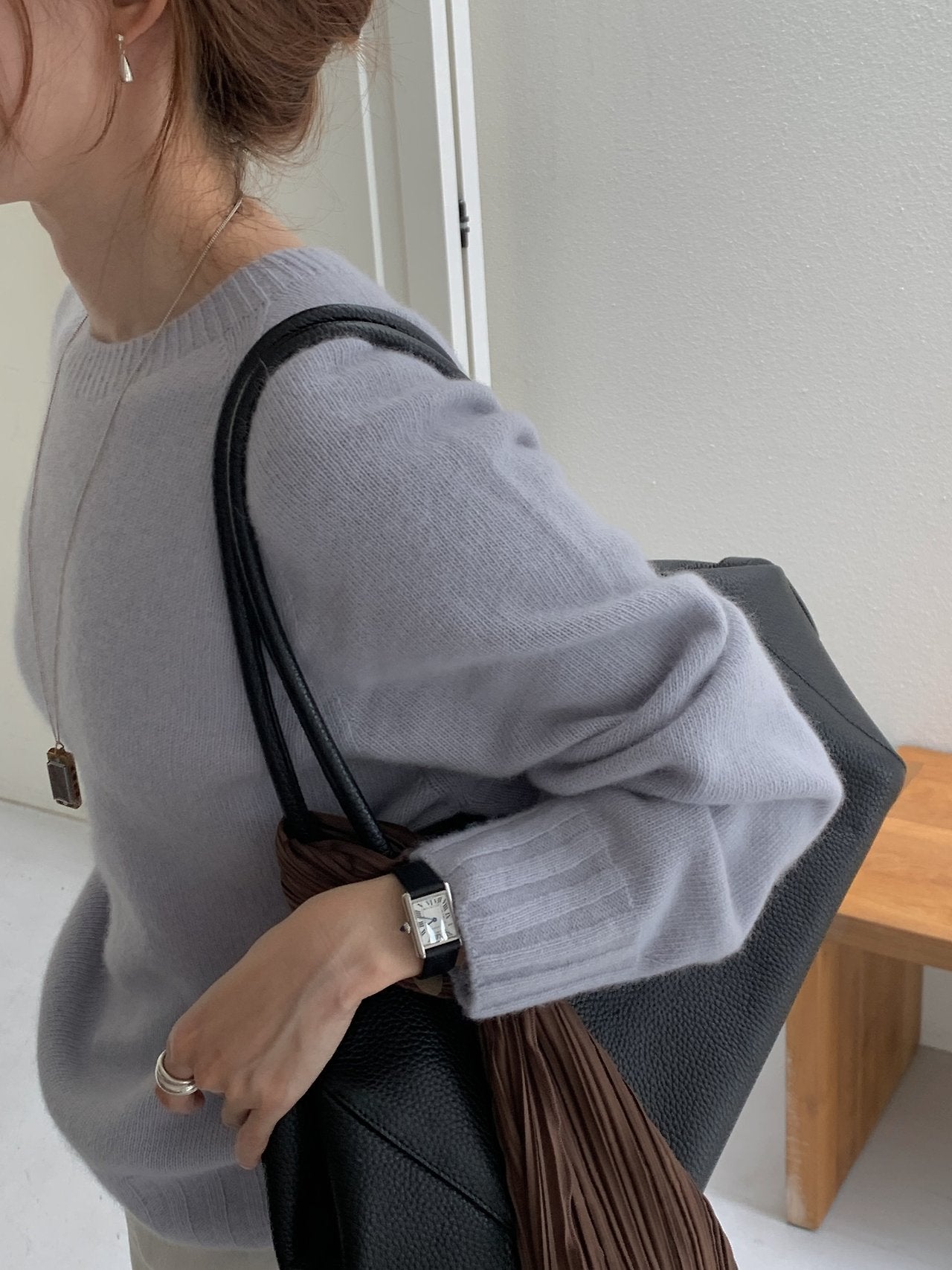 arlet raccoon round whole-garment knit-3col