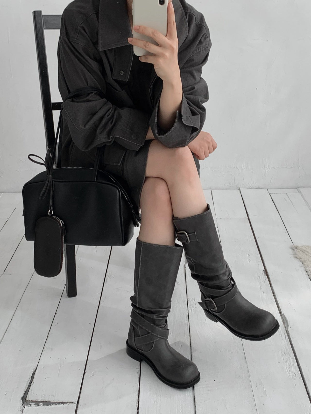 buckle fold-over boots-2col