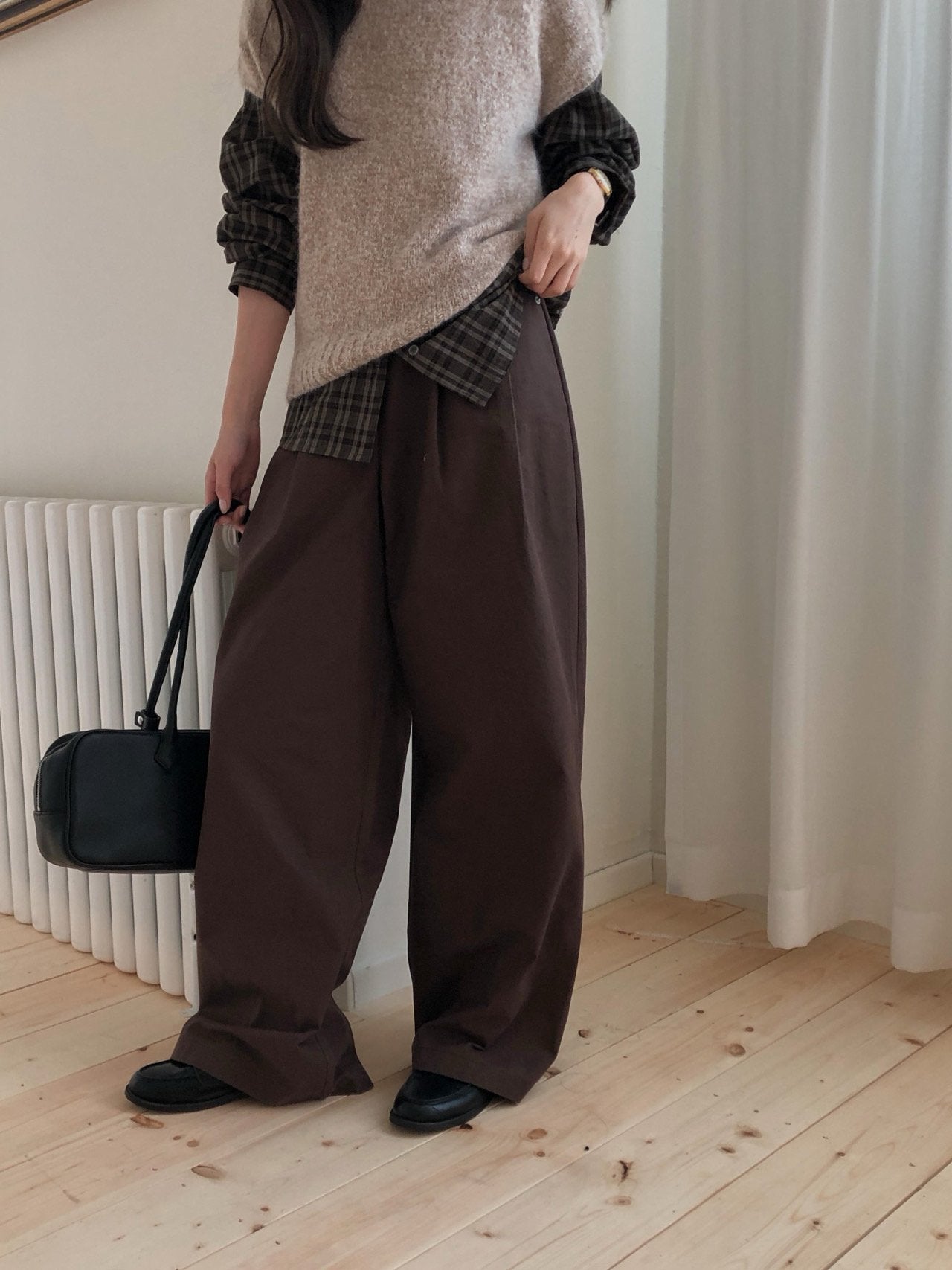 tony cotton pants-2col
