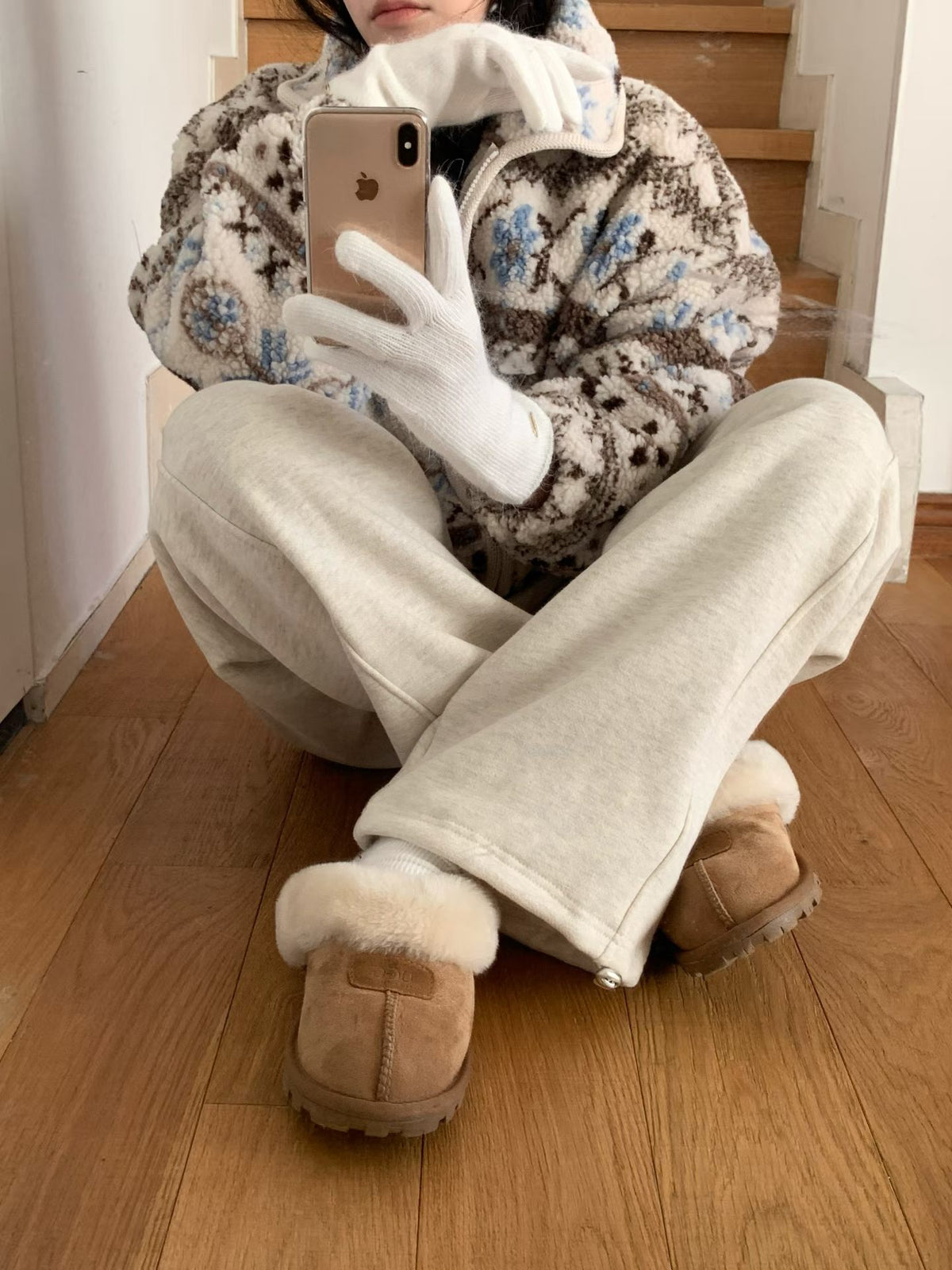 Puppy fleece jumper-2col