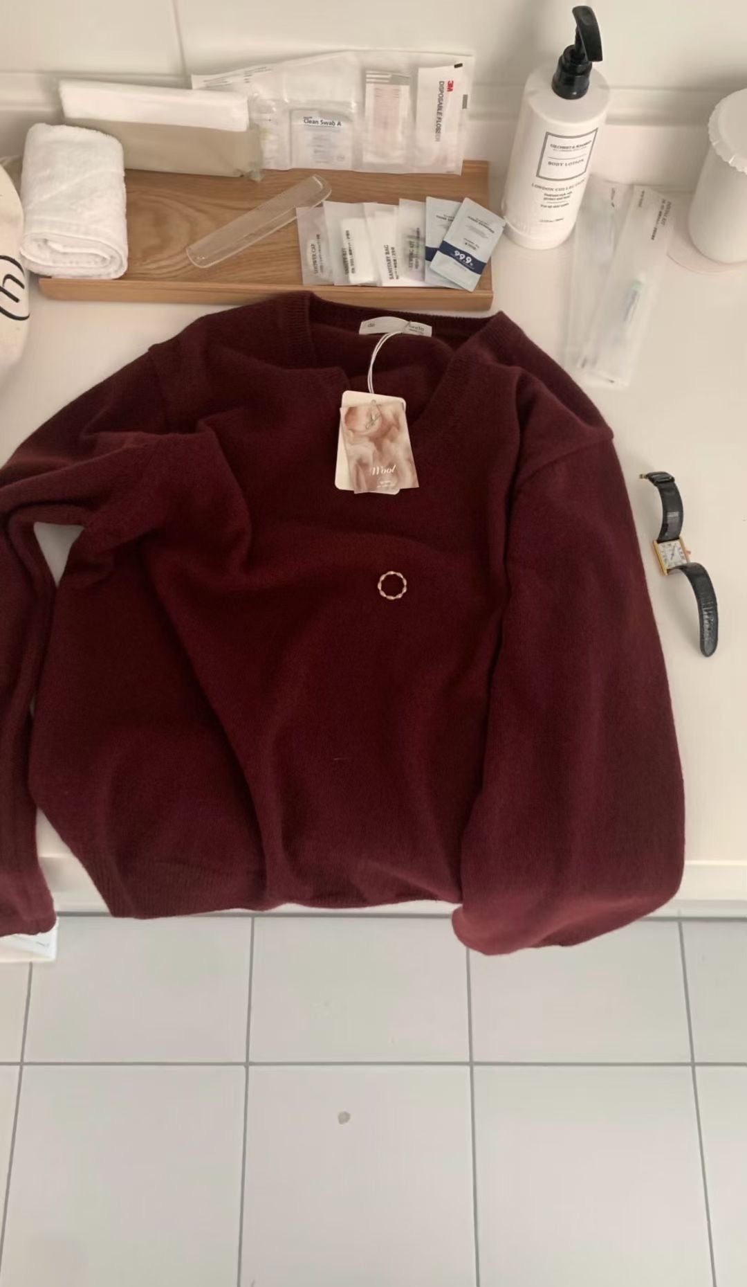 Deondo camel wool logo cardigan-5col