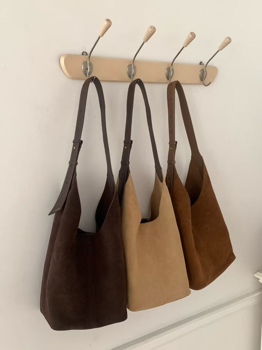 Square suede bag-3col