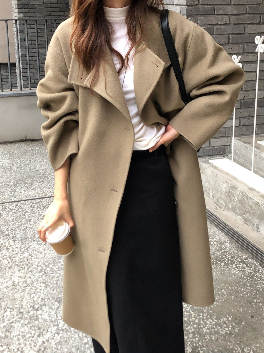 Noel high neck handmade coat-2col
