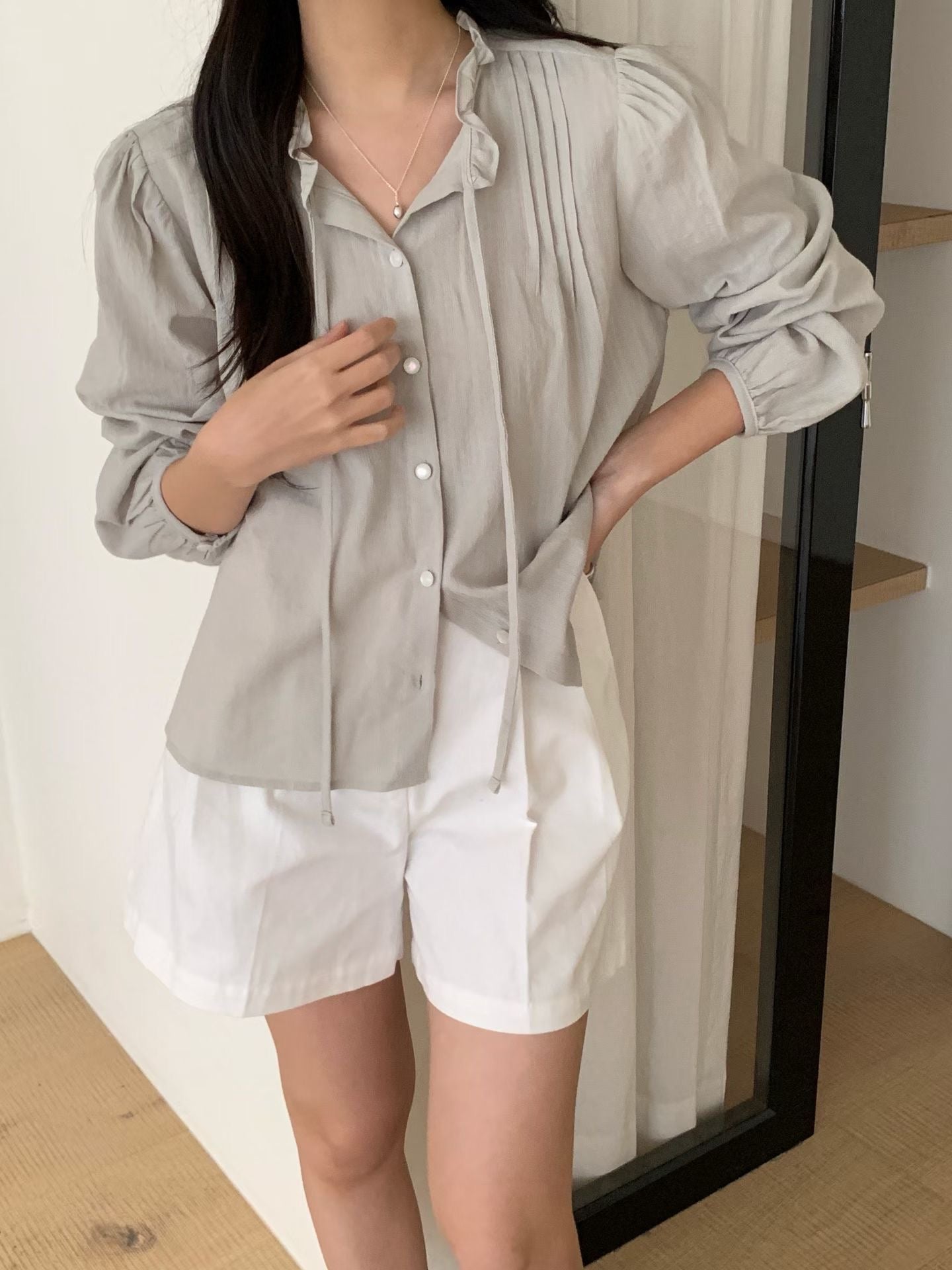 barnet pintuck blouse-3col