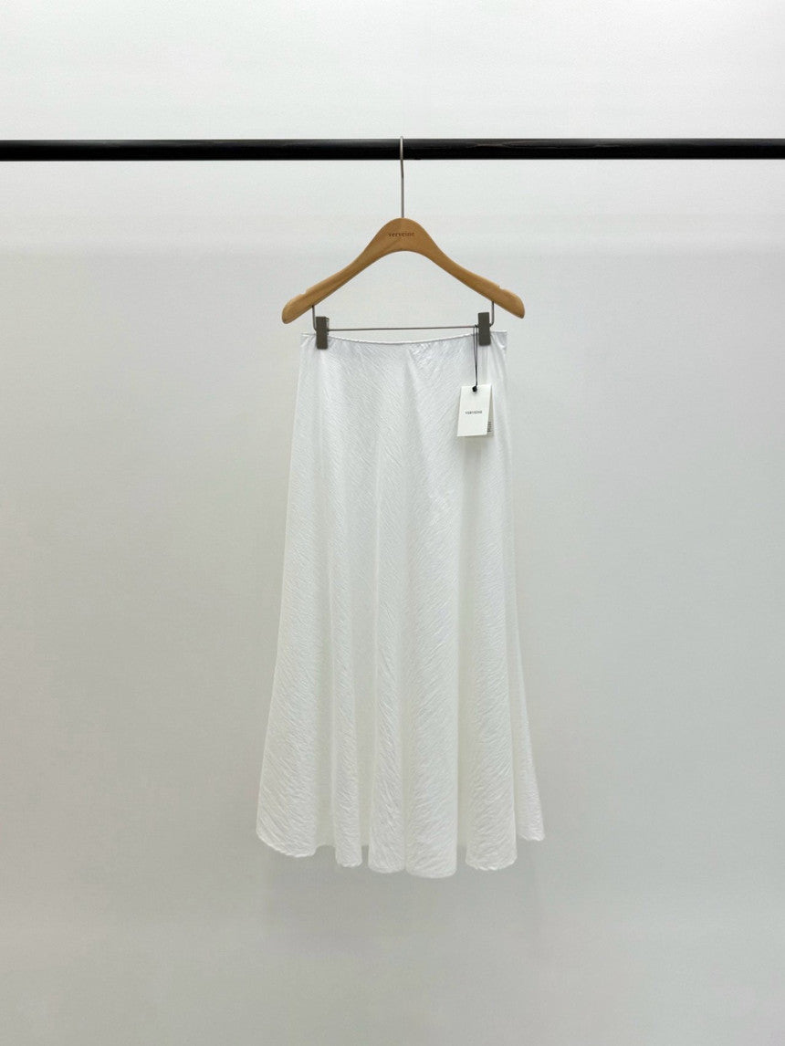 Rosy banding flare skirt-2col