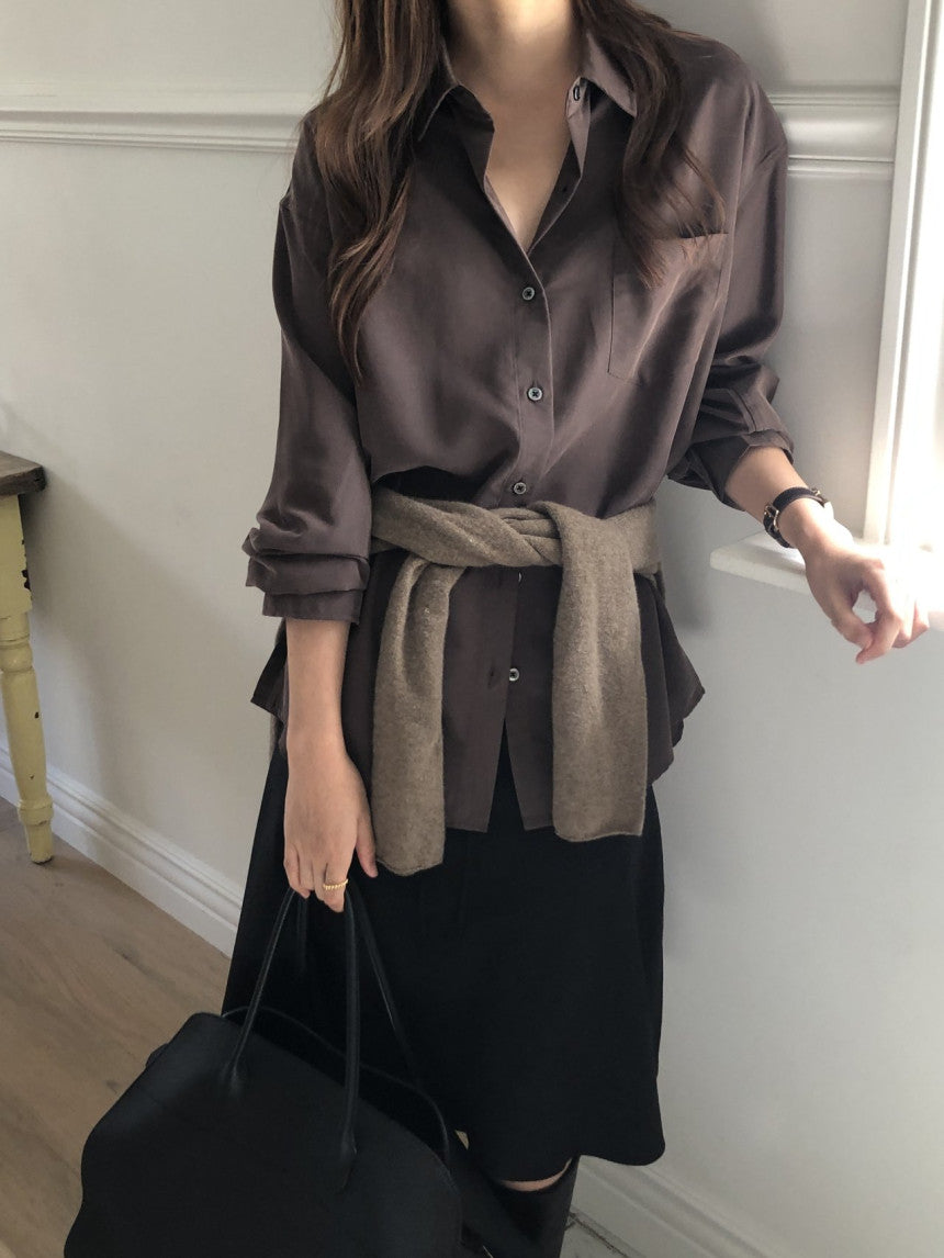 Lumiere napping tencel shirt-4col