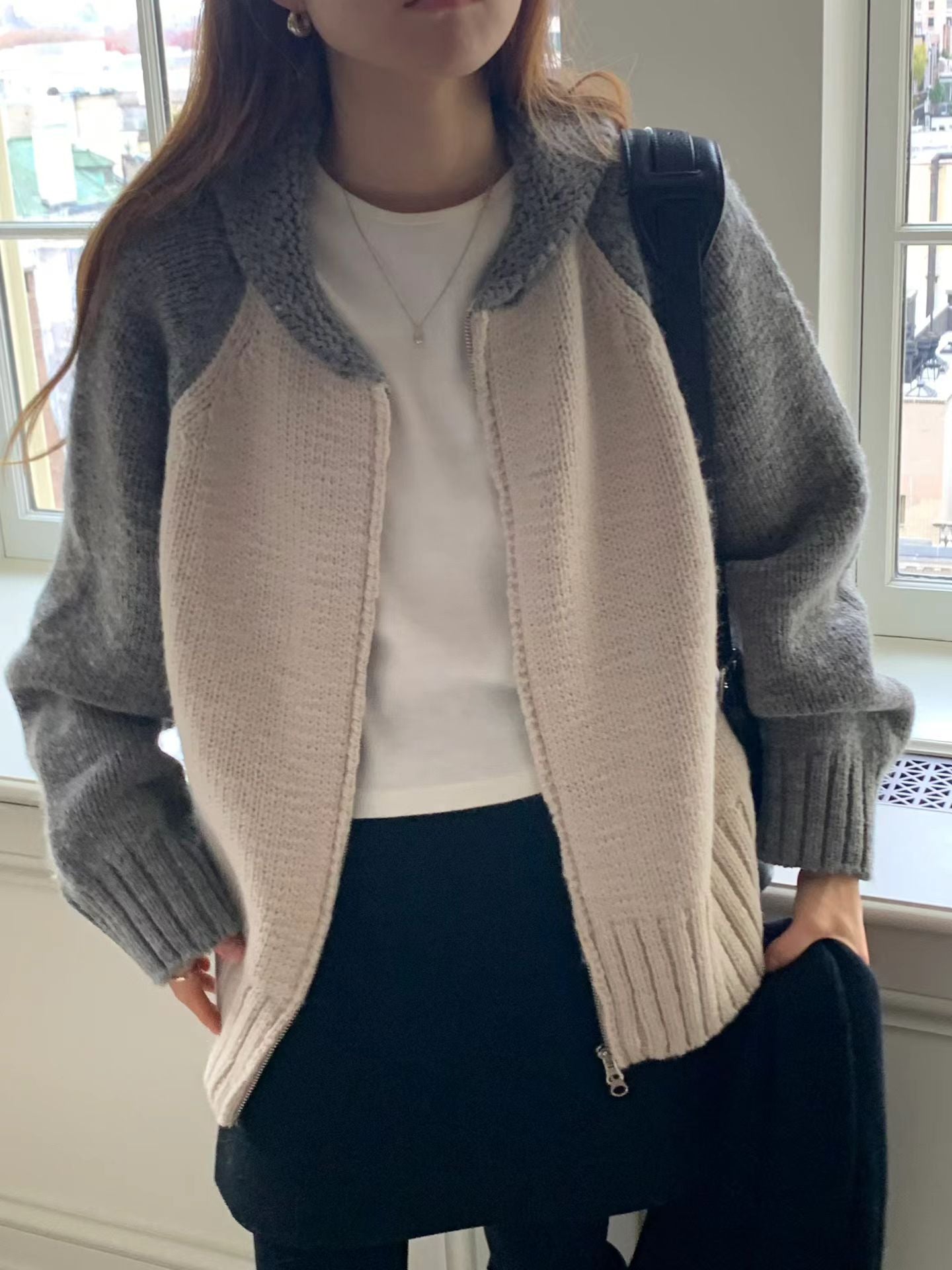 Ounce peanut raglan zip-up-2col