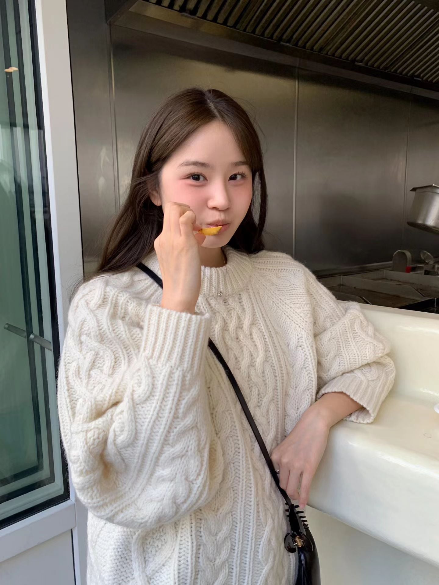 Ounce margo wool cable knit-2col