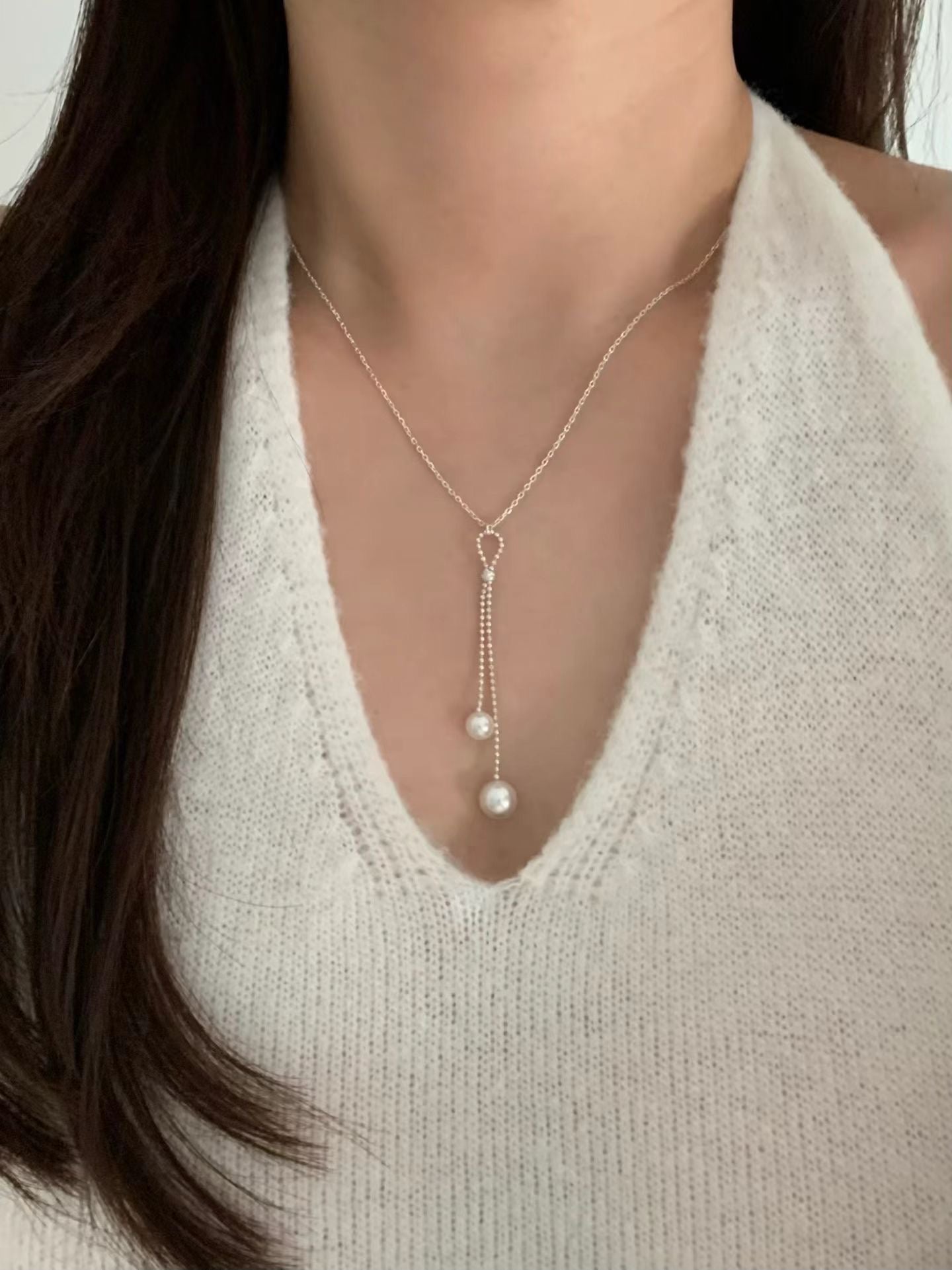 Swal Pearl Drop Necklace