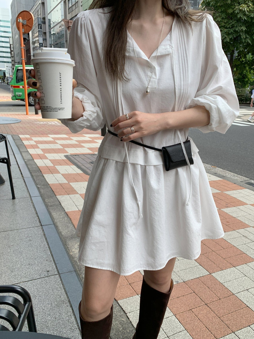 girlish pintuck onepiece-2col