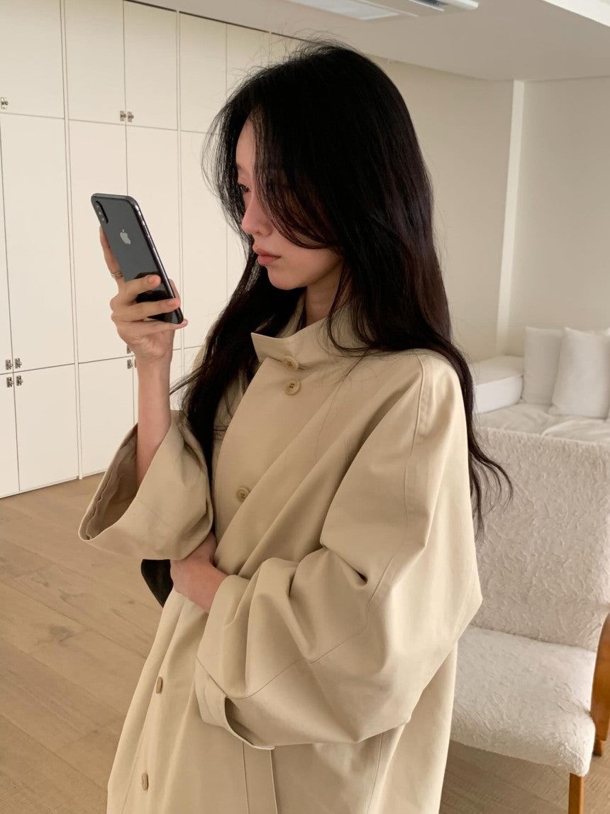 meli high-neck trench-2col