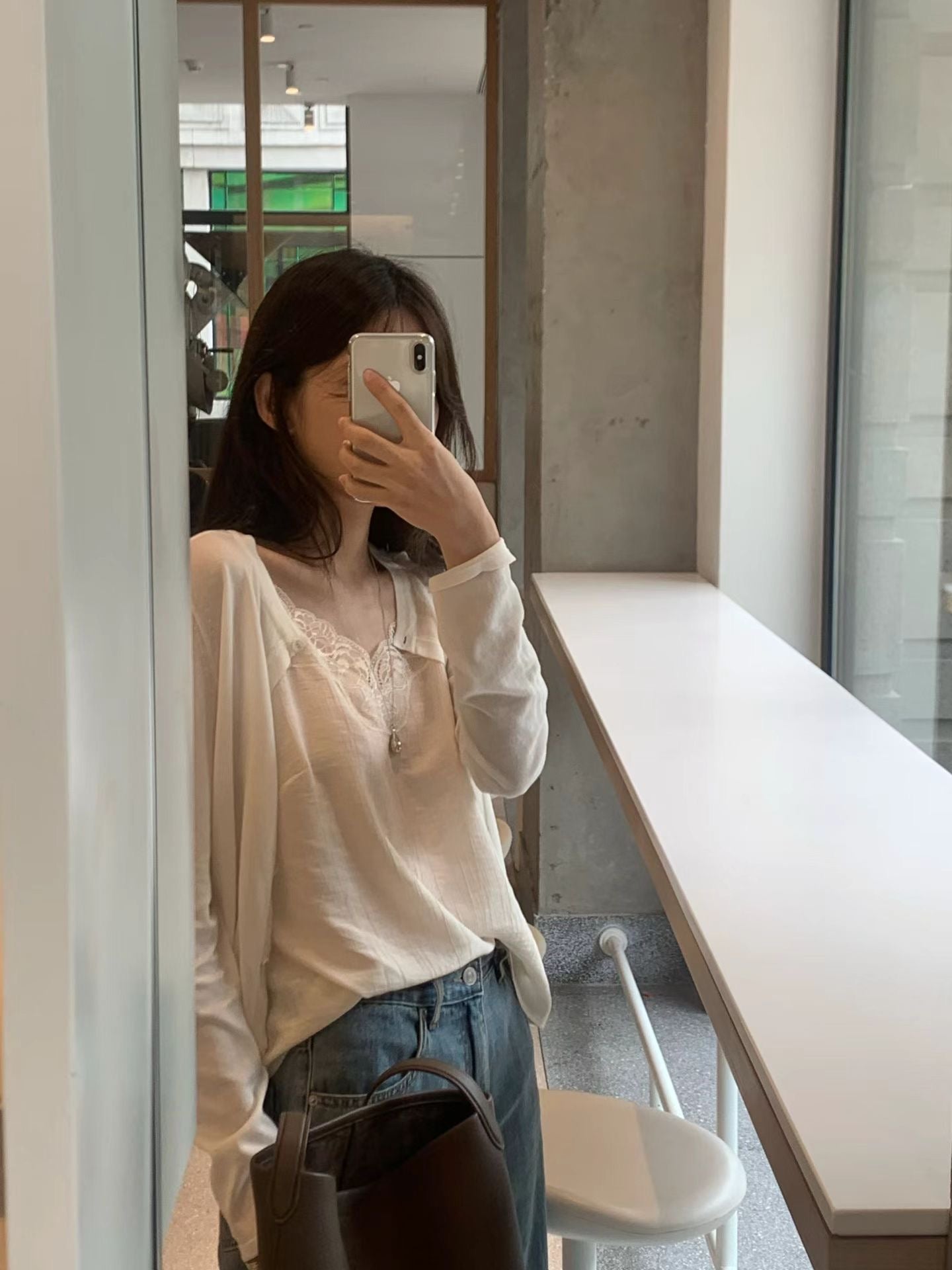 Ounce camisole lace blouse-2col